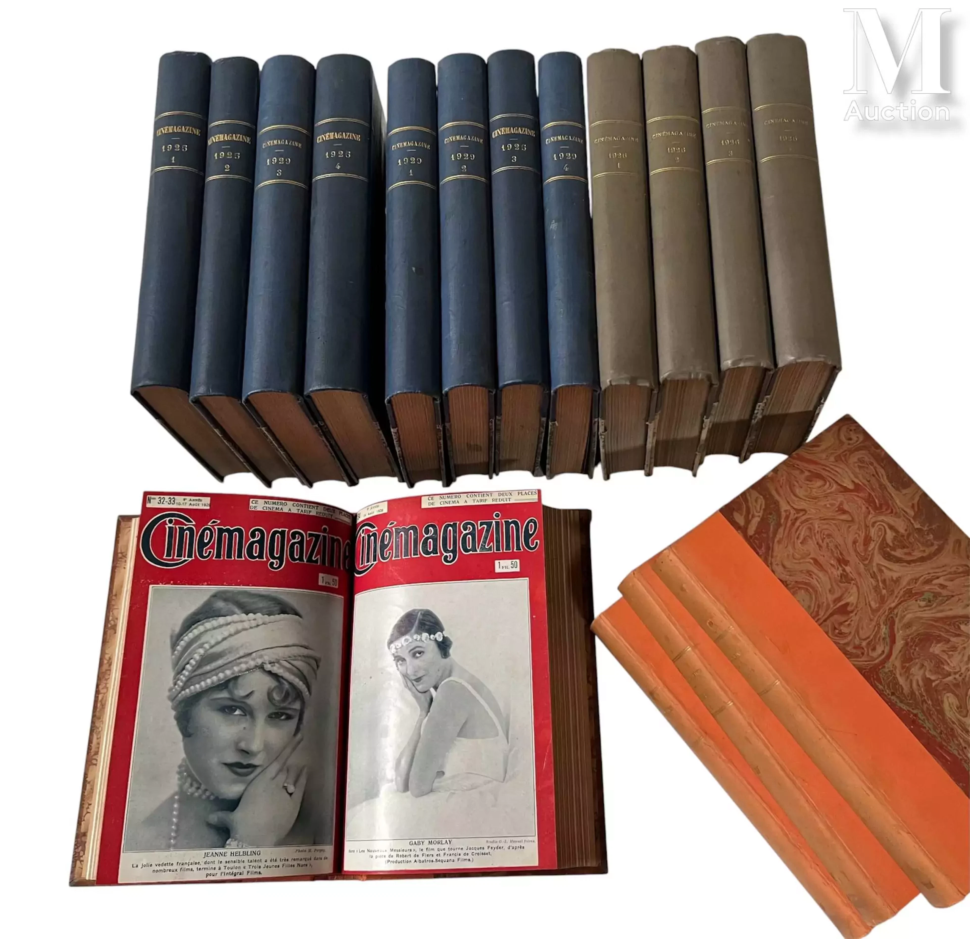CINÉMAGAZINE 1925-1929 16 volumes complets reliés de la revue