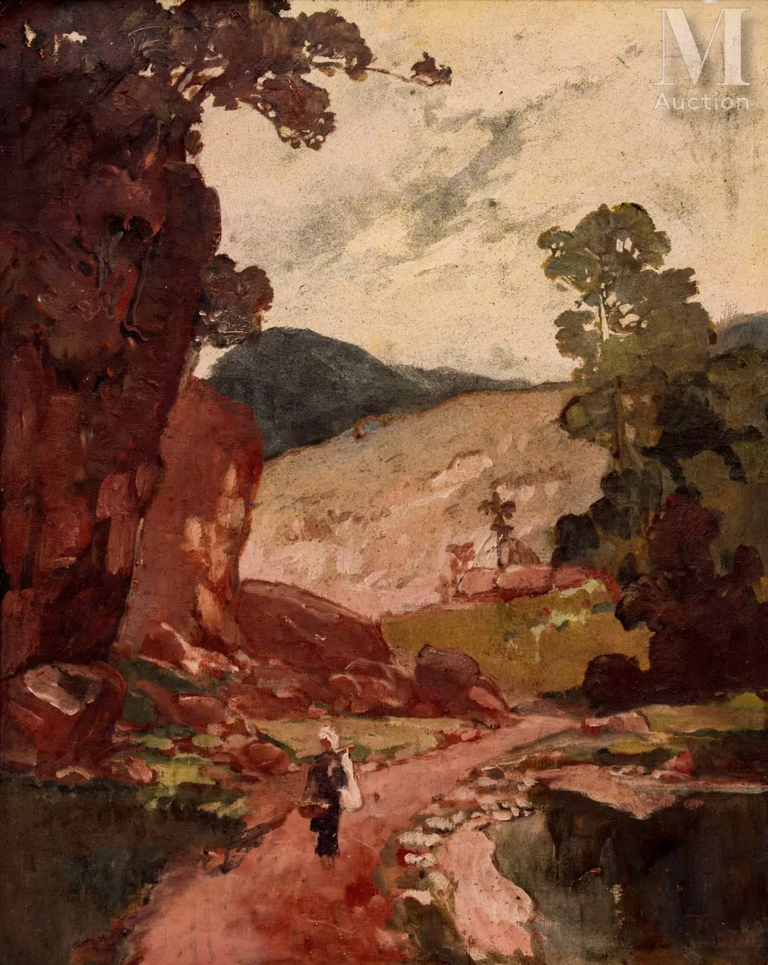 Ⓗ NGUYEN MAI THU (XXe siècle) "Paysage des hautes régions"