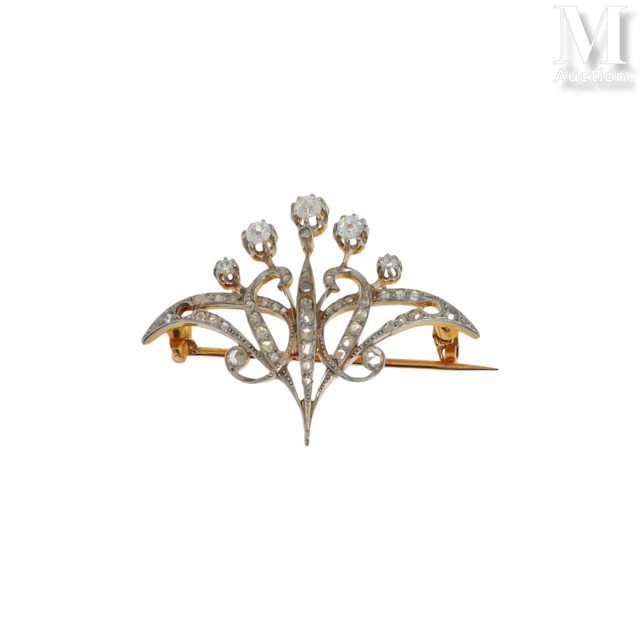 Broche diamants