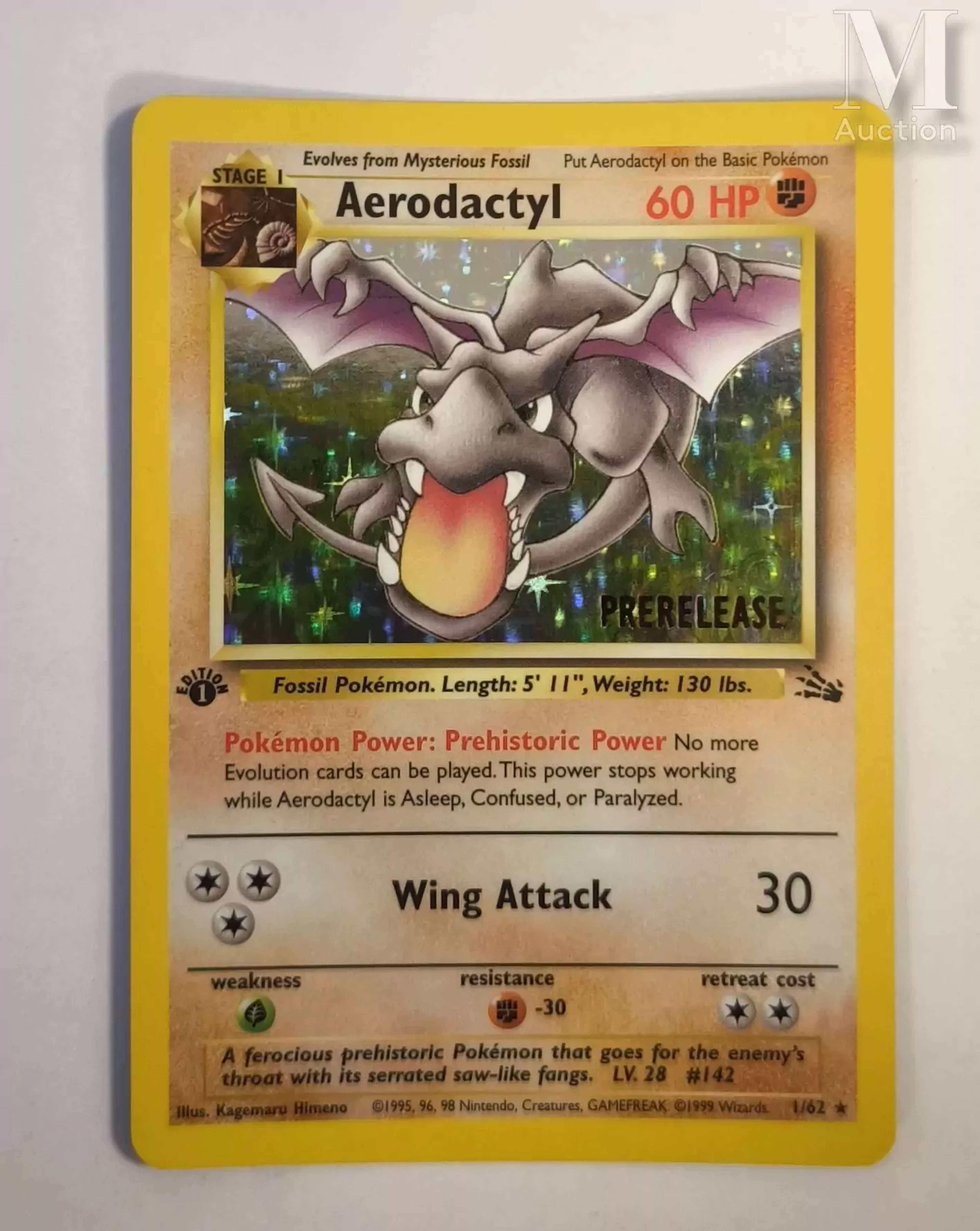 POKEMON Aerodactyl Prerelease - Fossile 1ère Edition - 1/62