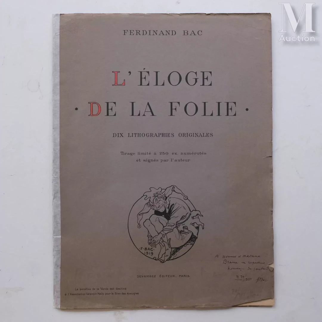BAC Ferdinand (1859-1952) Dix lithographies "L'éloge de la folie"