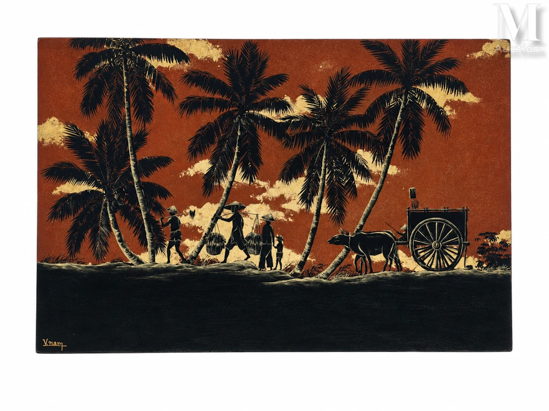 VIETNAM, XXe siècle "Paysans dans la rizière"