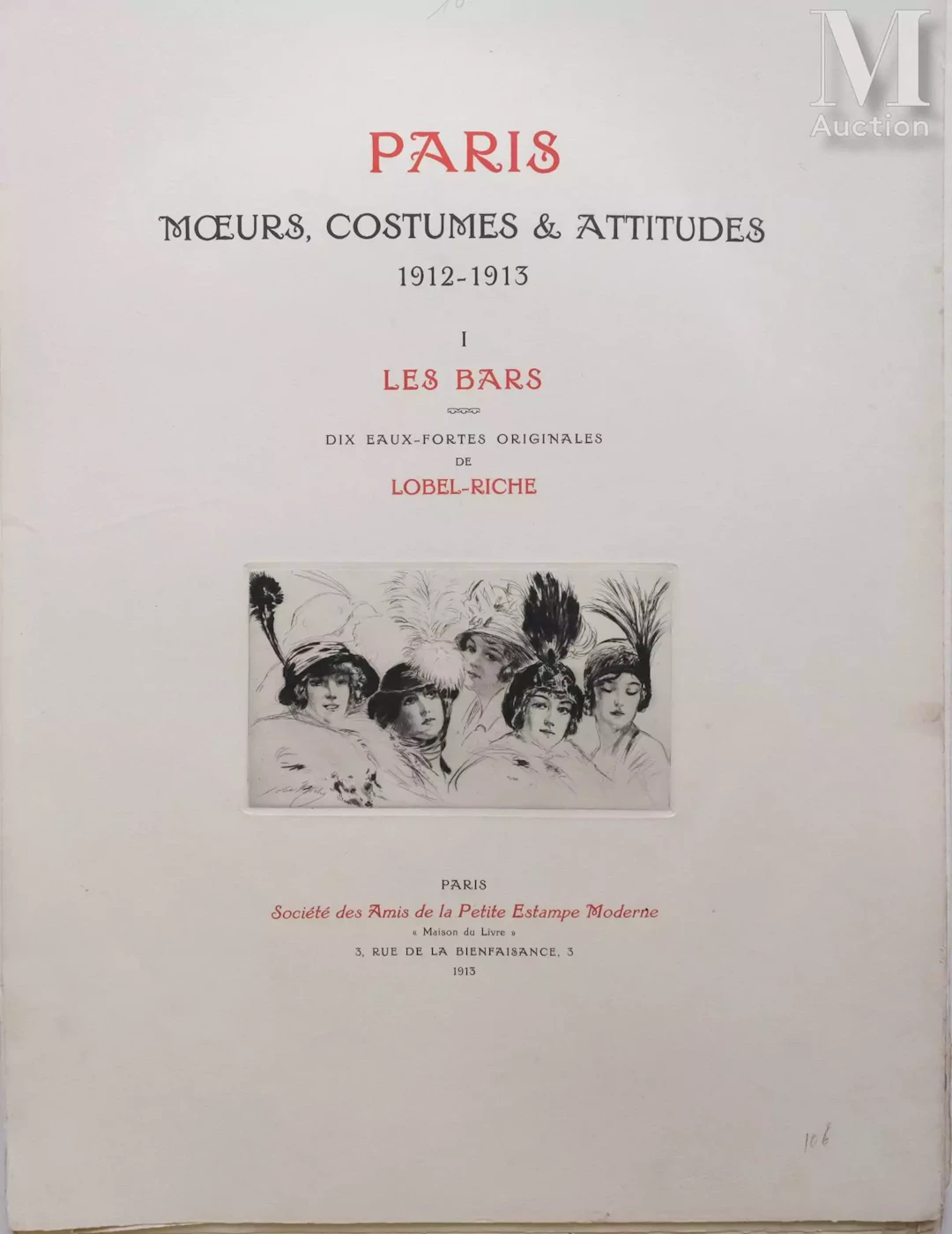 LOBEL-RICHE (1877-1950) Dix eaux fortes originales "Mœurs, costumes