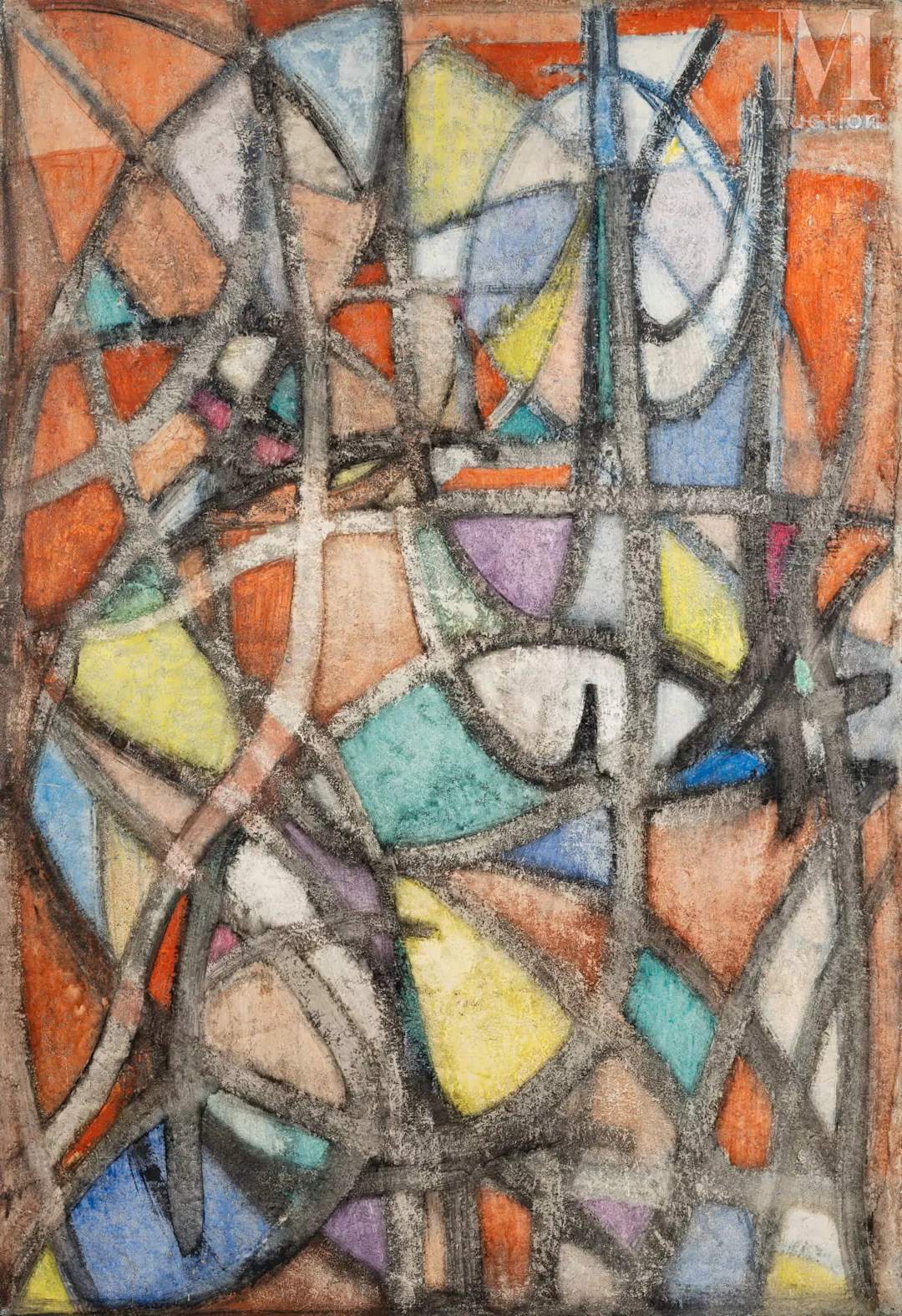 Geza SZOBEL (Komarno 1905 - Boulogne Billancourt 1963) Composition abstraite