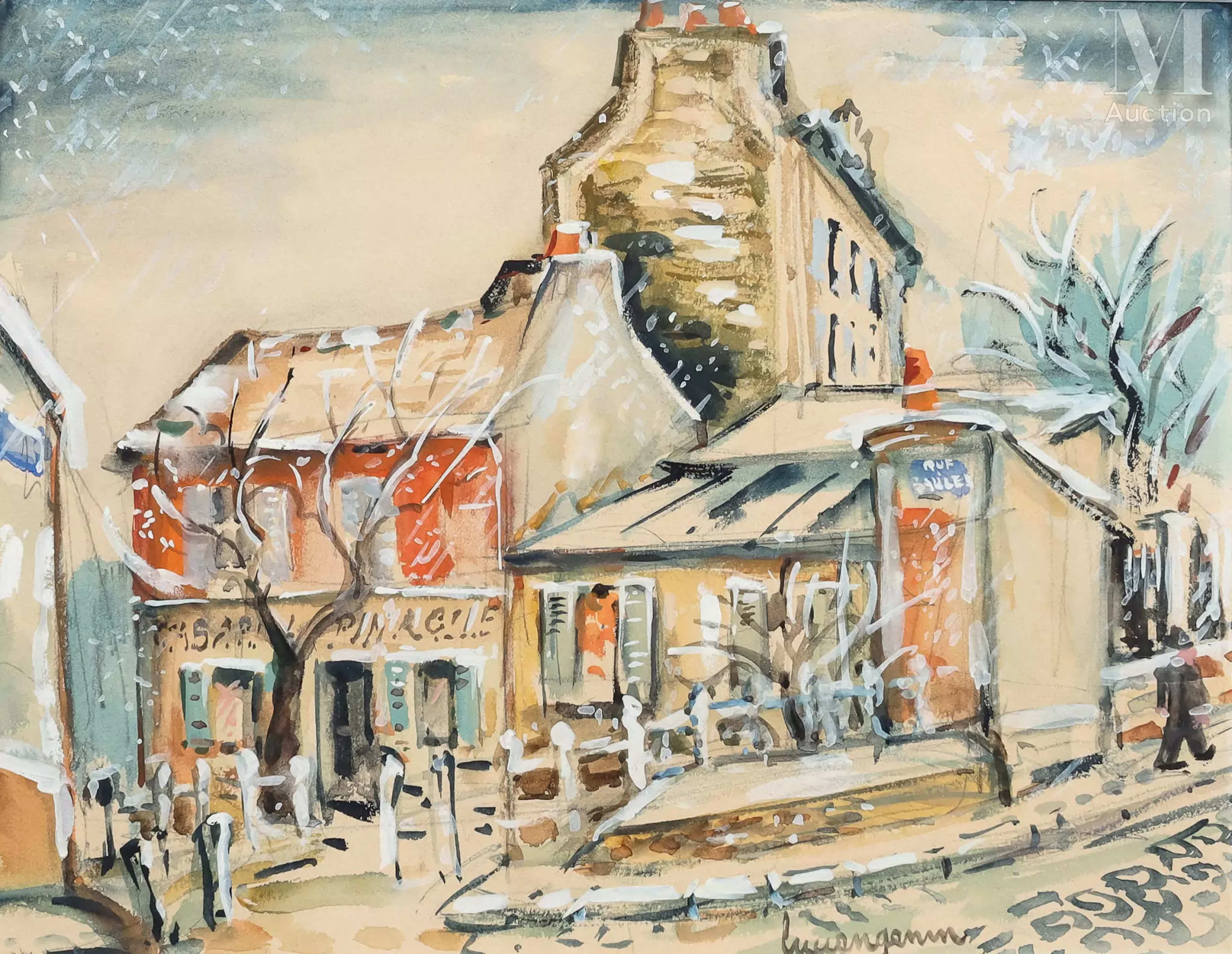 Lucien GENIN (1894-1958) Montmartre, le cabaret le lapin agile