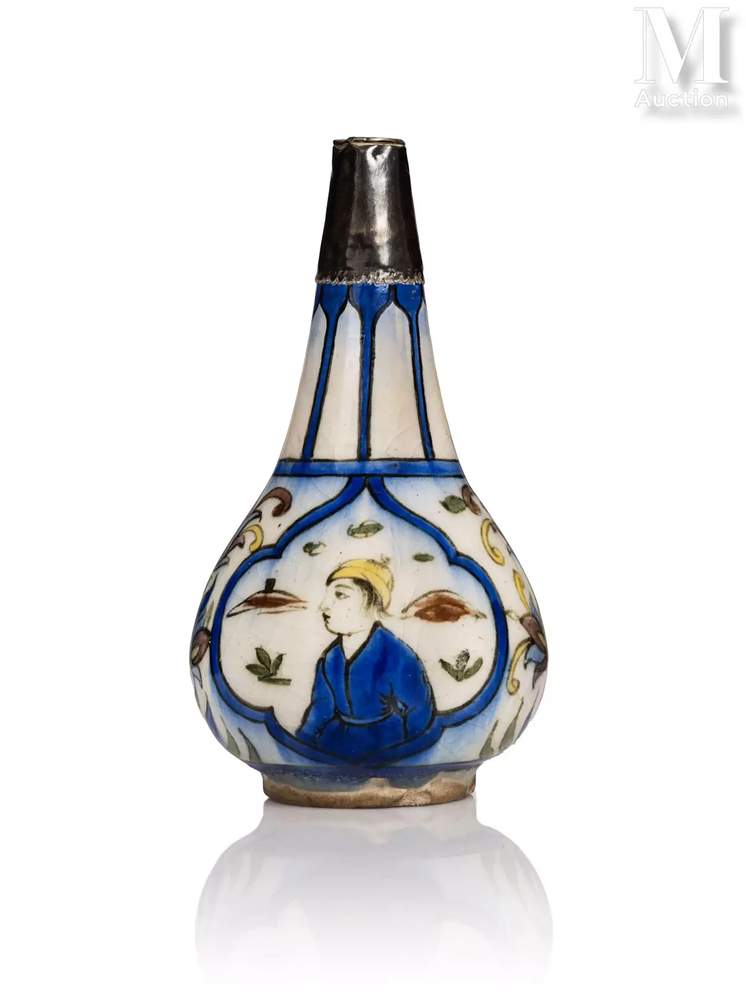 Flacon à eau de rose Iran, période Qajar, seconde moitié du XIX siècle