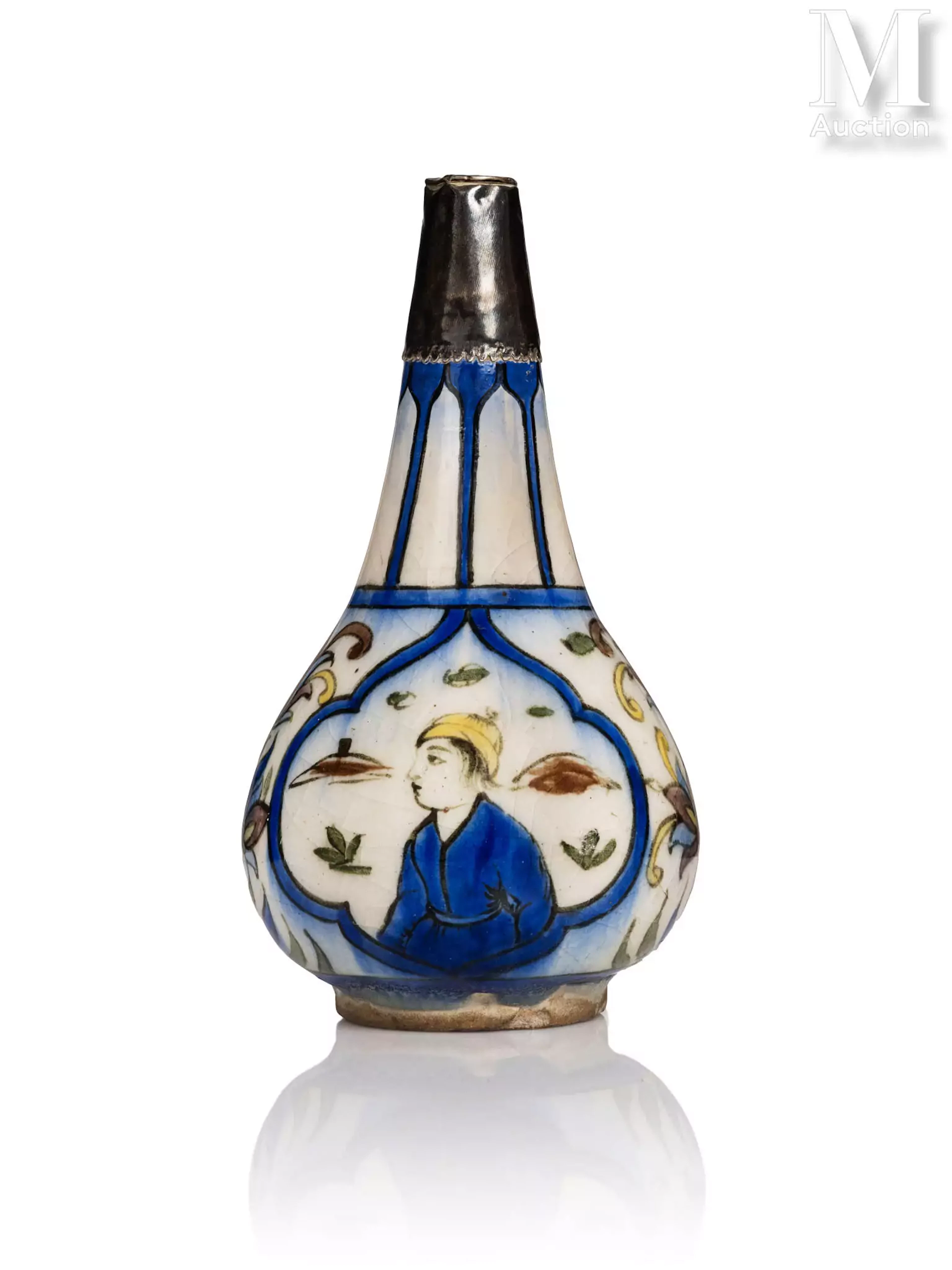 Flacon à eau de rose Iran, période Qajar, seconde moitié du XIX siècle