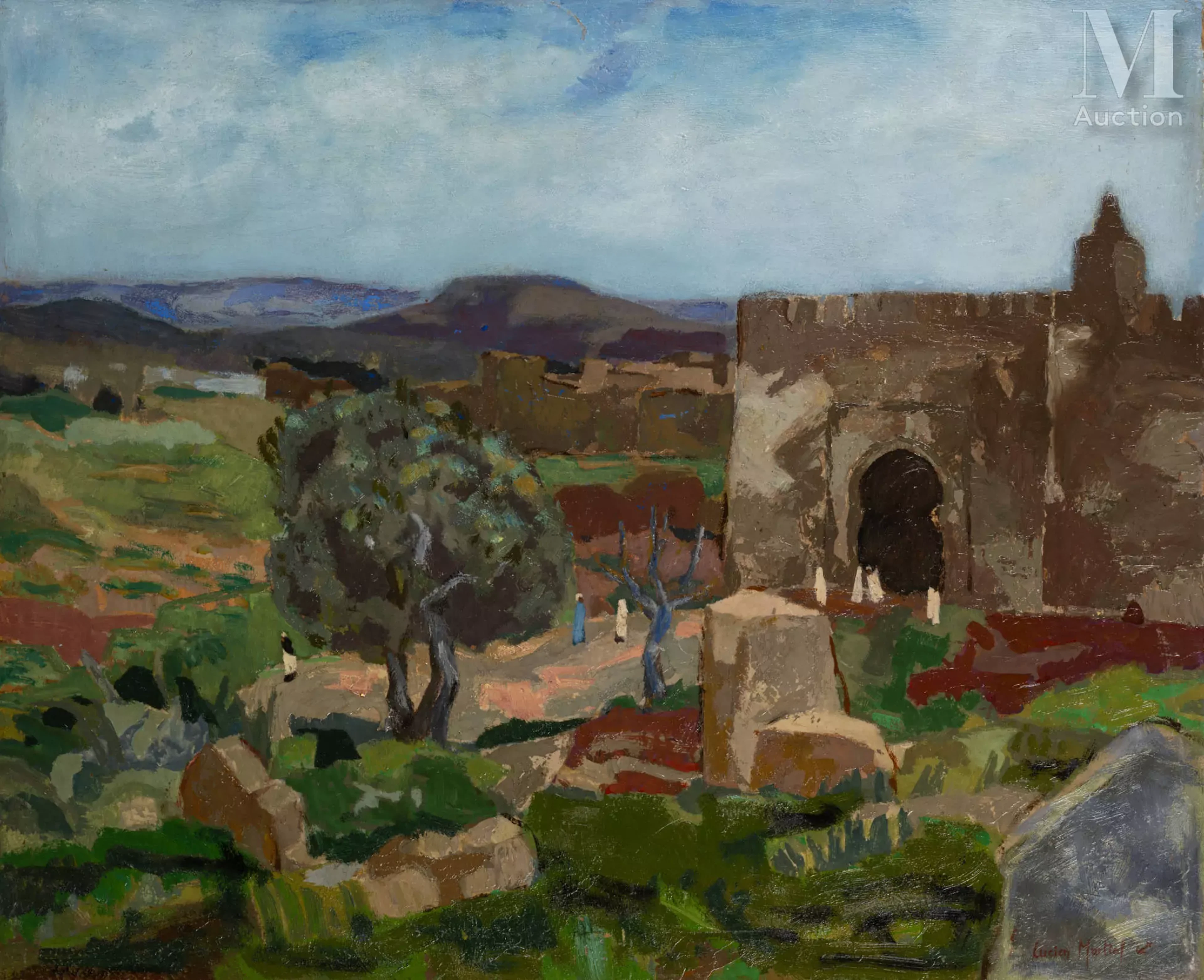 Lucien MARTIAL (Paris 1892 - Paris 1987) Remparts de Fez