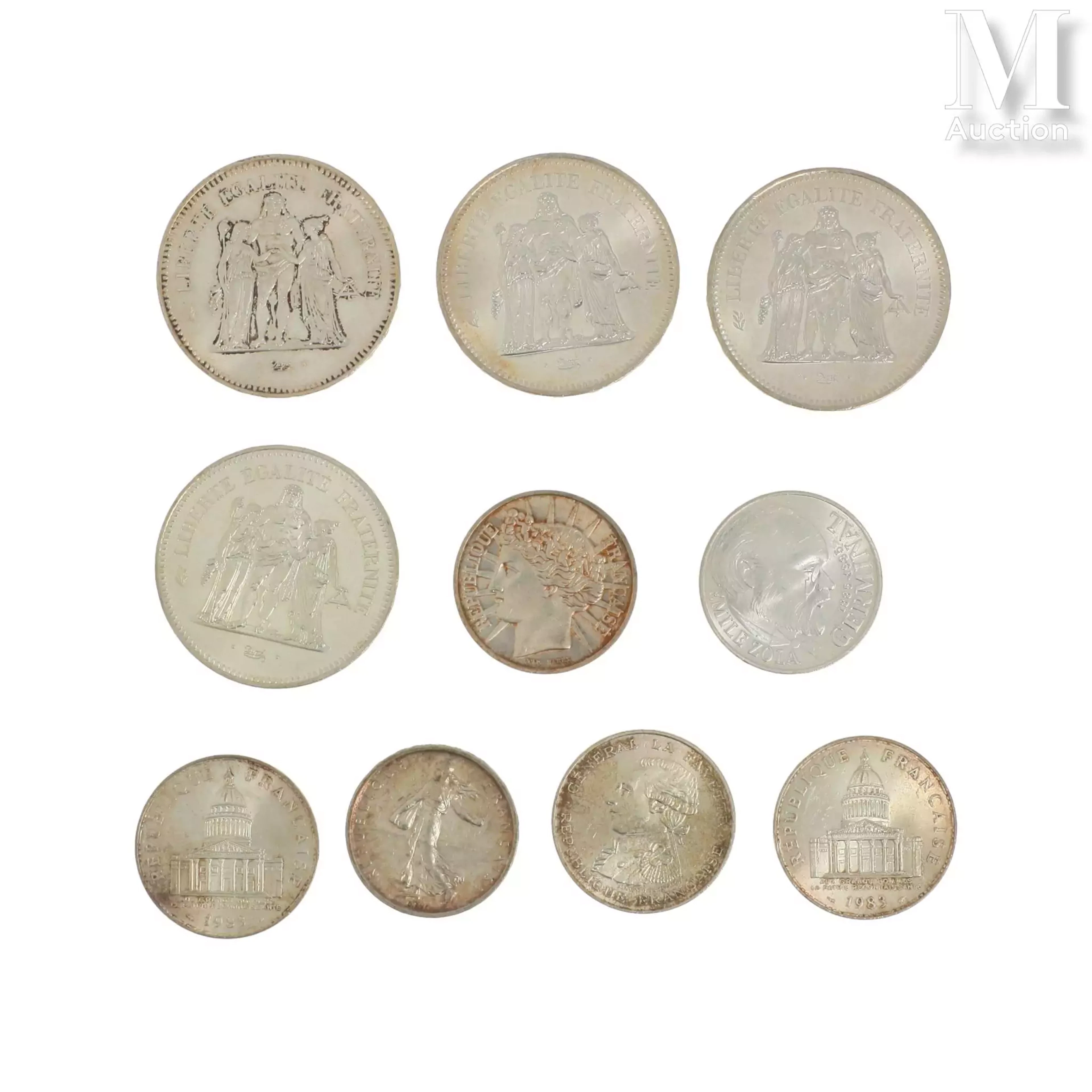 Lot de pièces en argent