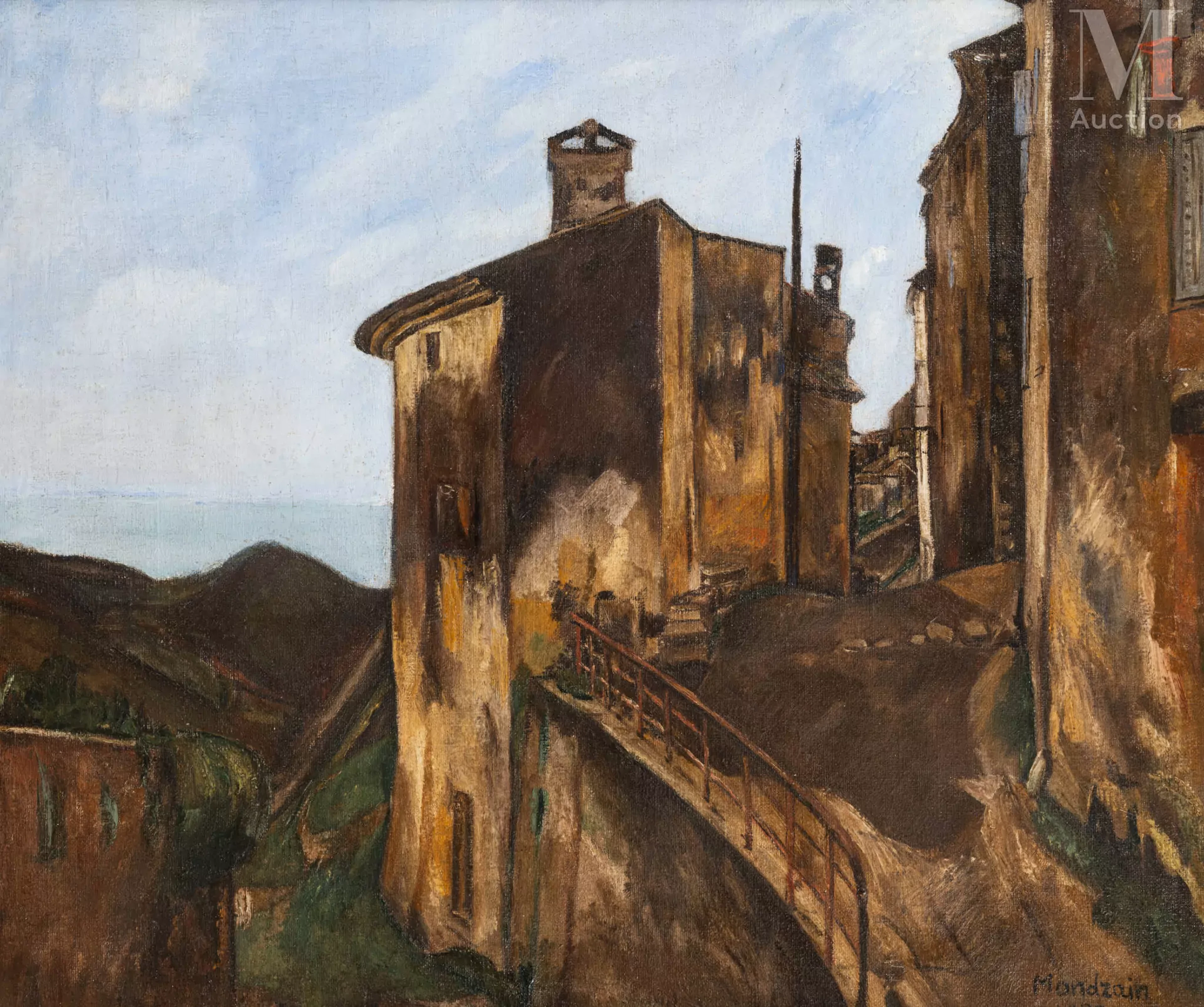 Simon MONDZAIN (Chelm 1888 - Paris 1979) La Chapelle Saint Roch à Saint Paul