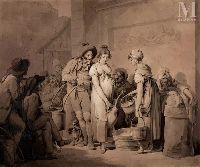Louis-Léopold BOILLY (La Bassée 1761 – Paris 1845) Les Lavandières