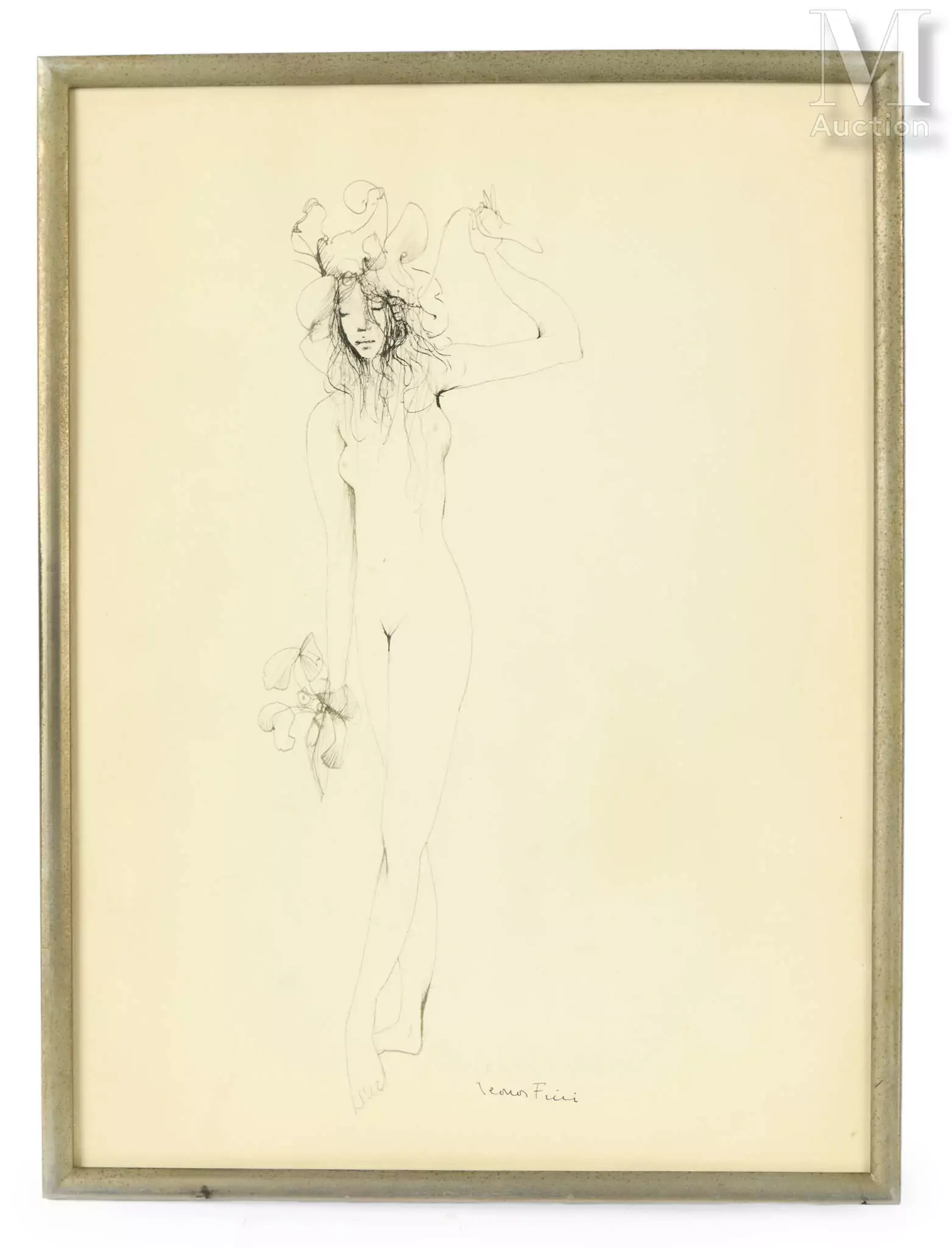 Léonor FINI (1907-1996) Projet de coiffe pour Brigitte Bardot à l'occasion