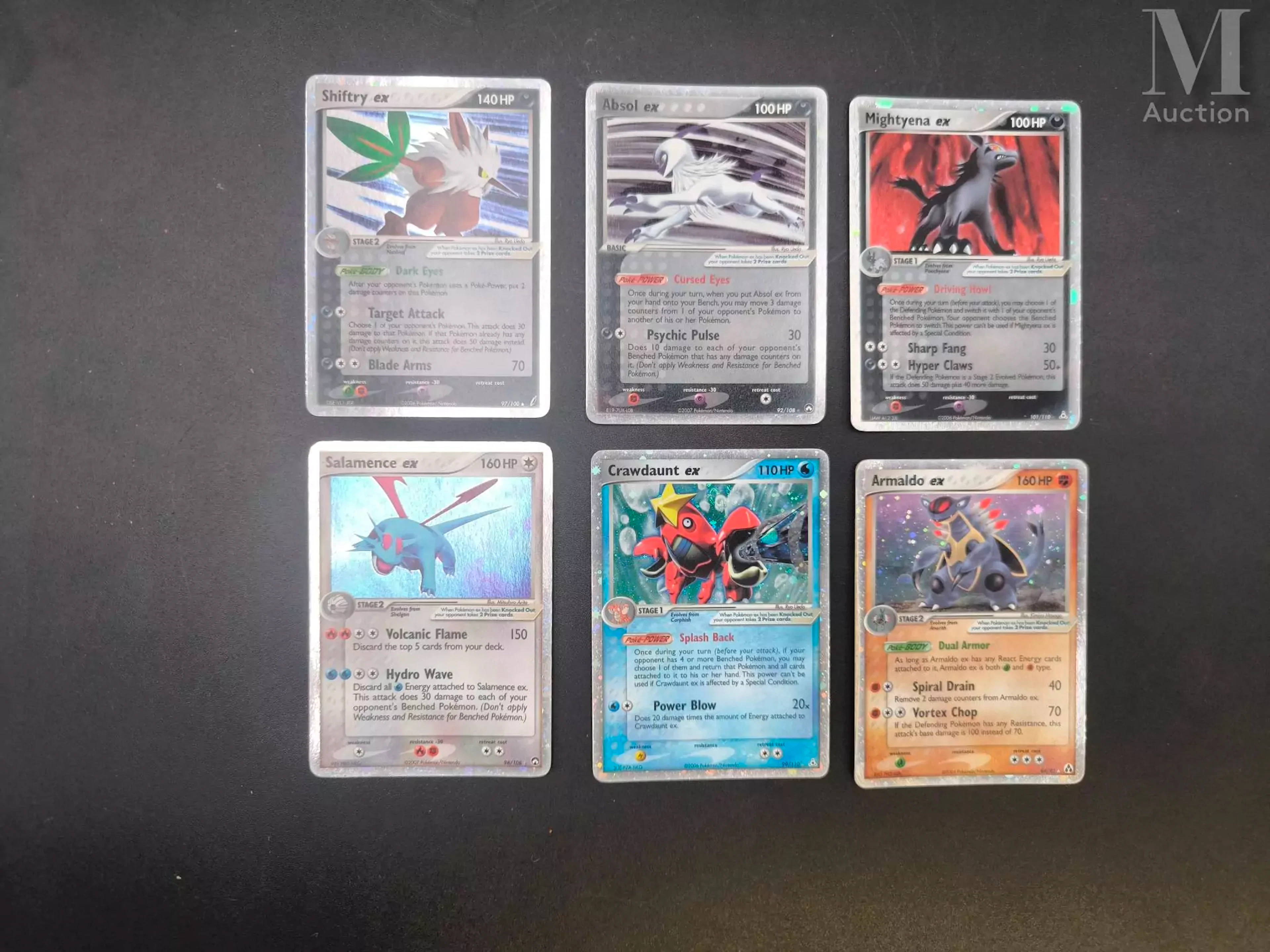 POKEMON - Bloc EX Ensemble de six cartes