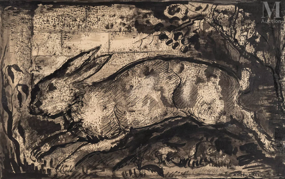 Marc STERLING (Prylouky 1895 - Paris 1976) Le lapin