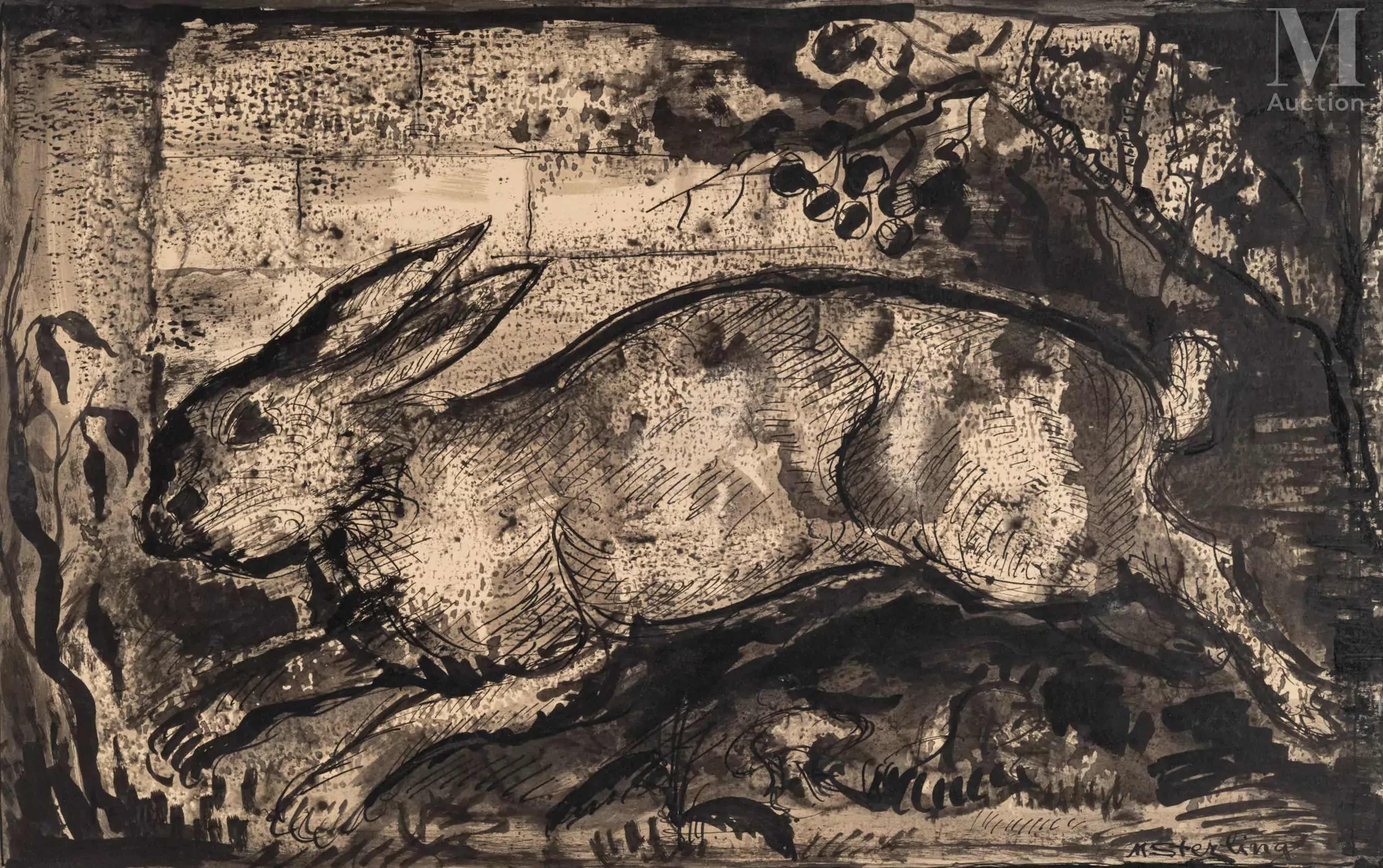 Marc STERLING (Prylouky 1895 - Paris 1976) Le lapin