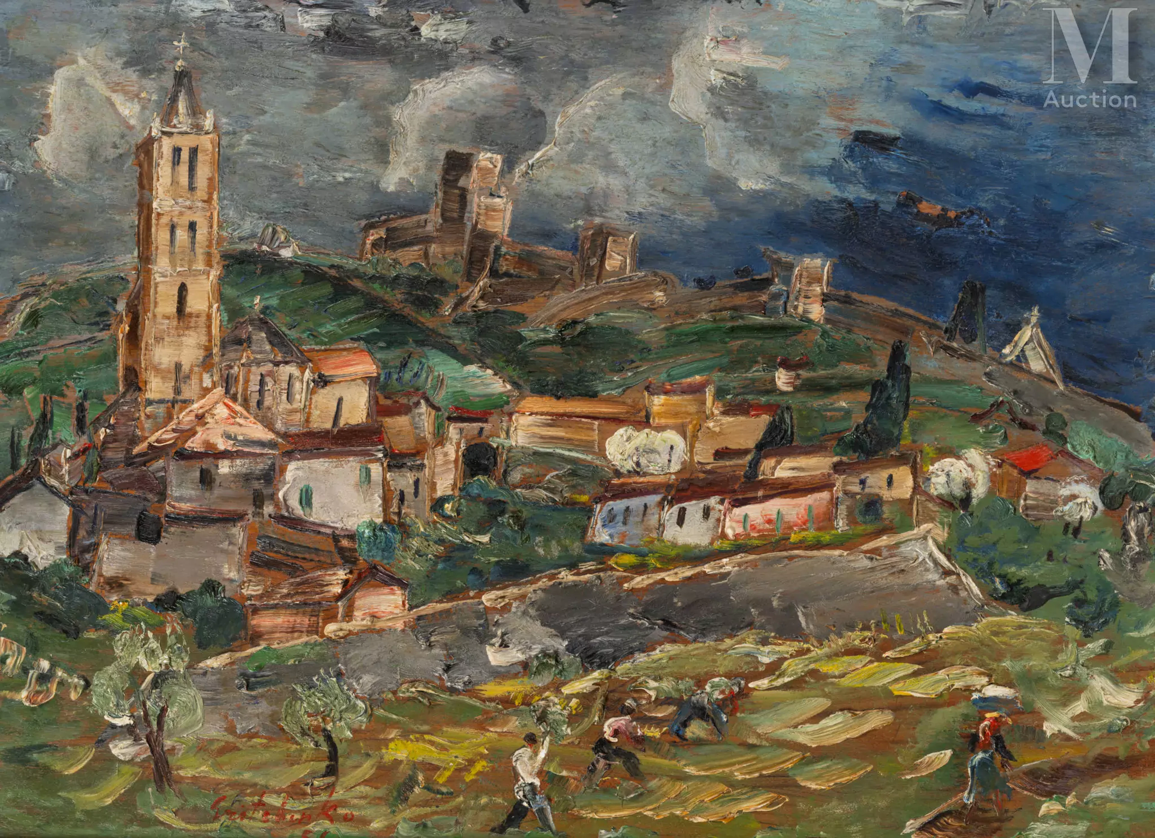 Alexis GRITCHENKO (Krolevets 1883 - Vence 1977) Paysage de Santa Clara