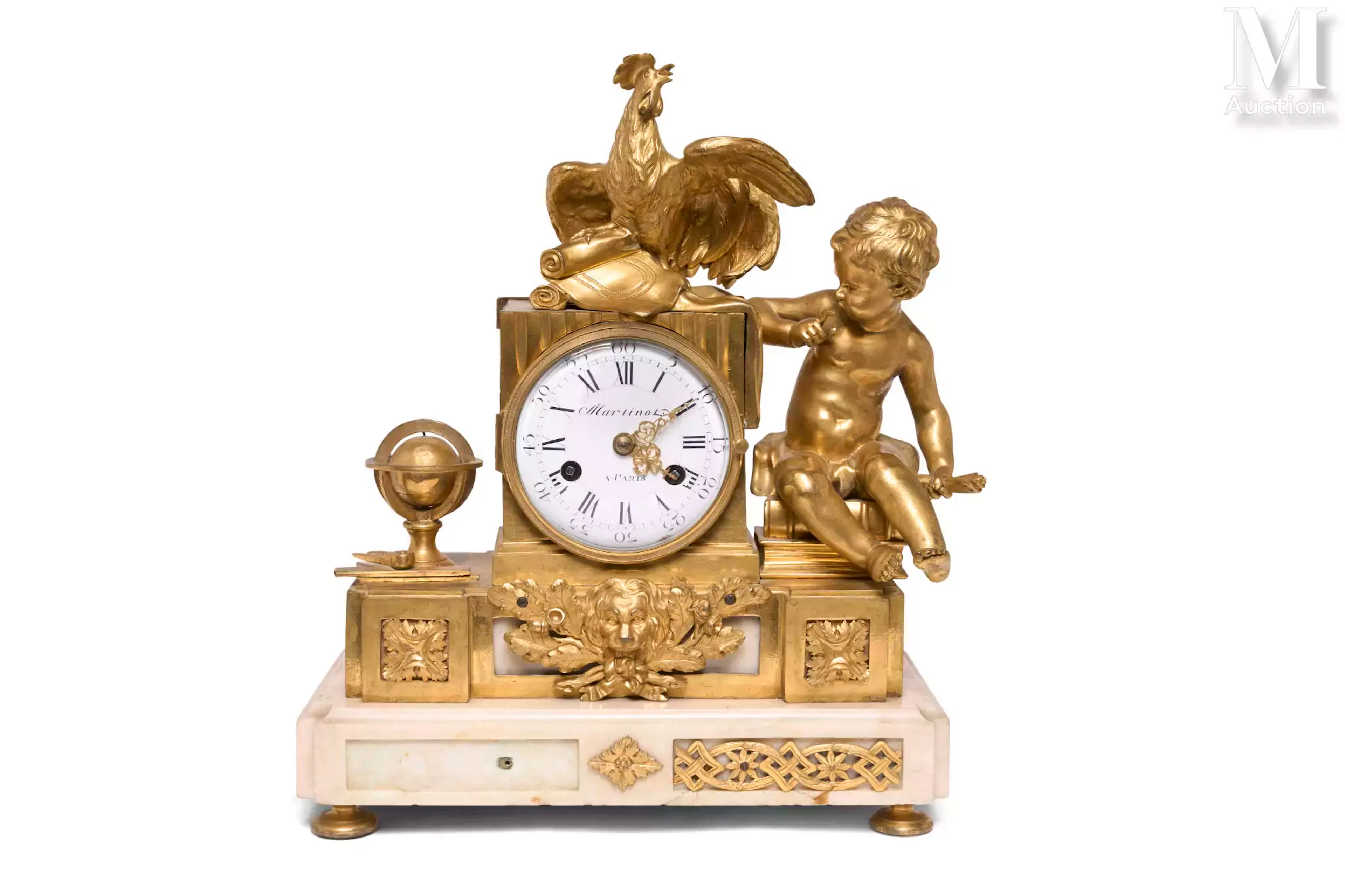 Pendule d’époque Louis XVI à l’Allégorie de l’Eveil