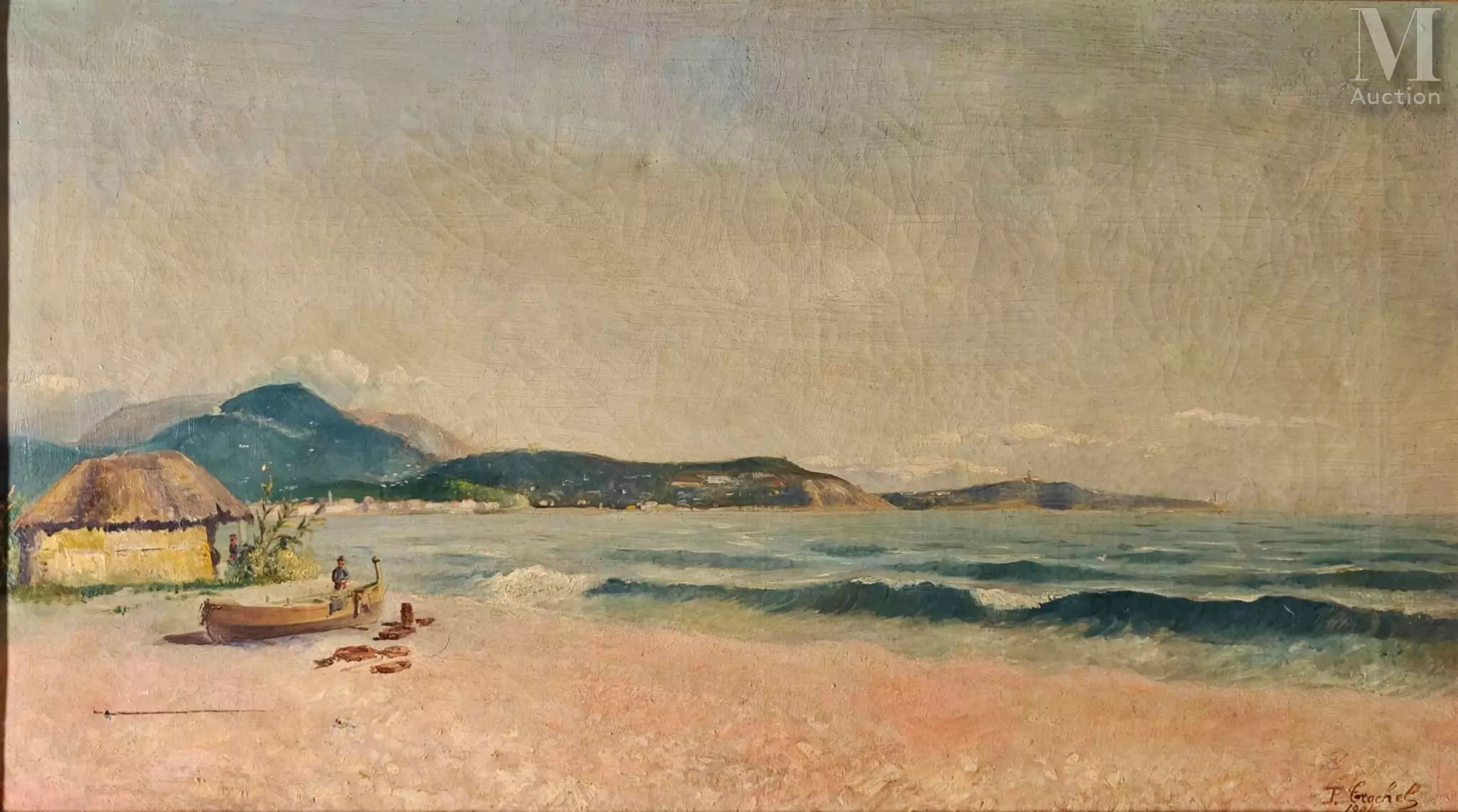 Paul TRACHEL (1885-1945) Pêcheur à Carras