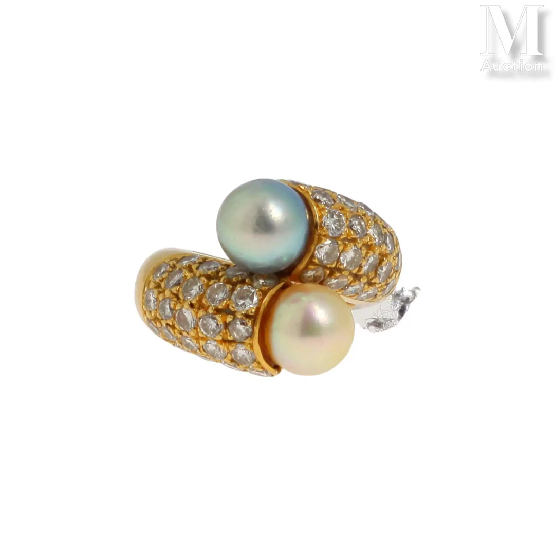 Bague Toi & Moi perles