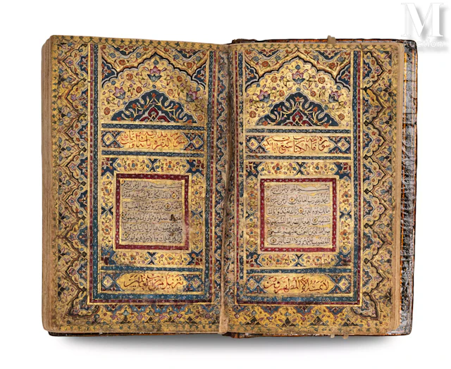 Coran miniature persan enluminé et polychrome Iran, Art Qajar, circa 1830