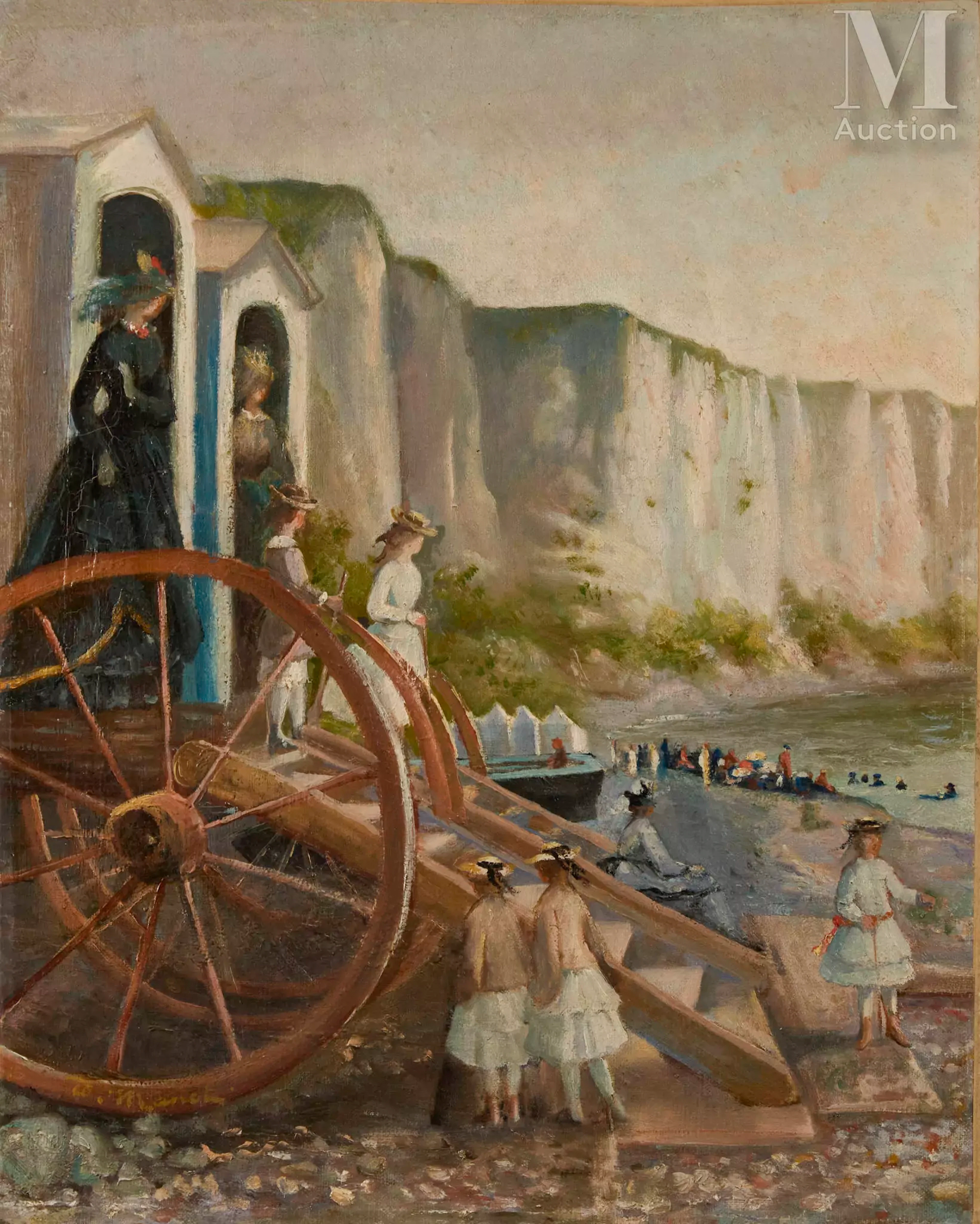 Ecole FRANCAISE du XXe siècle Cabanons en bord de mer