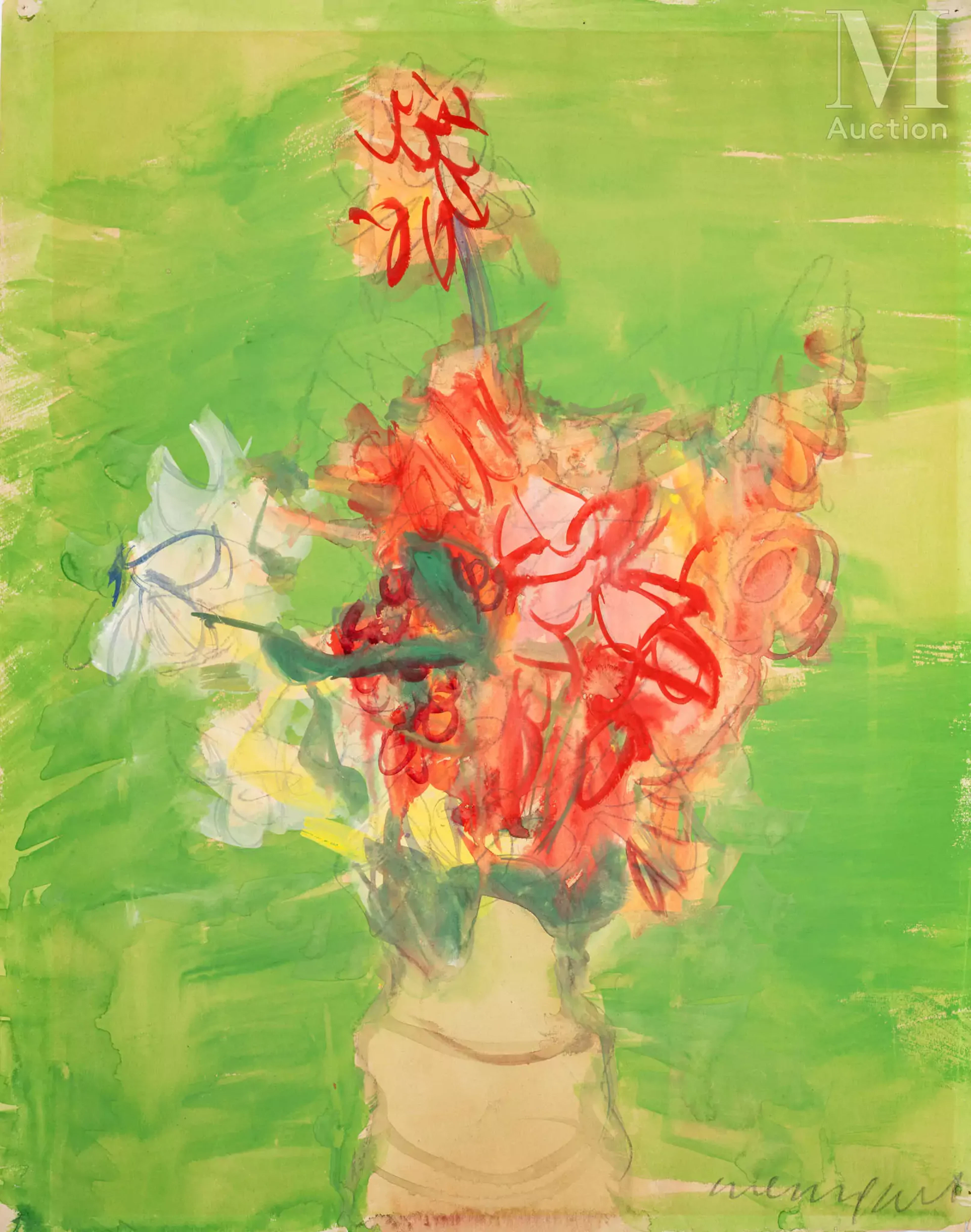 Joachim WEINGART (Drohobytch 1895- Auschwitz 1942) Bouquet de fleurs