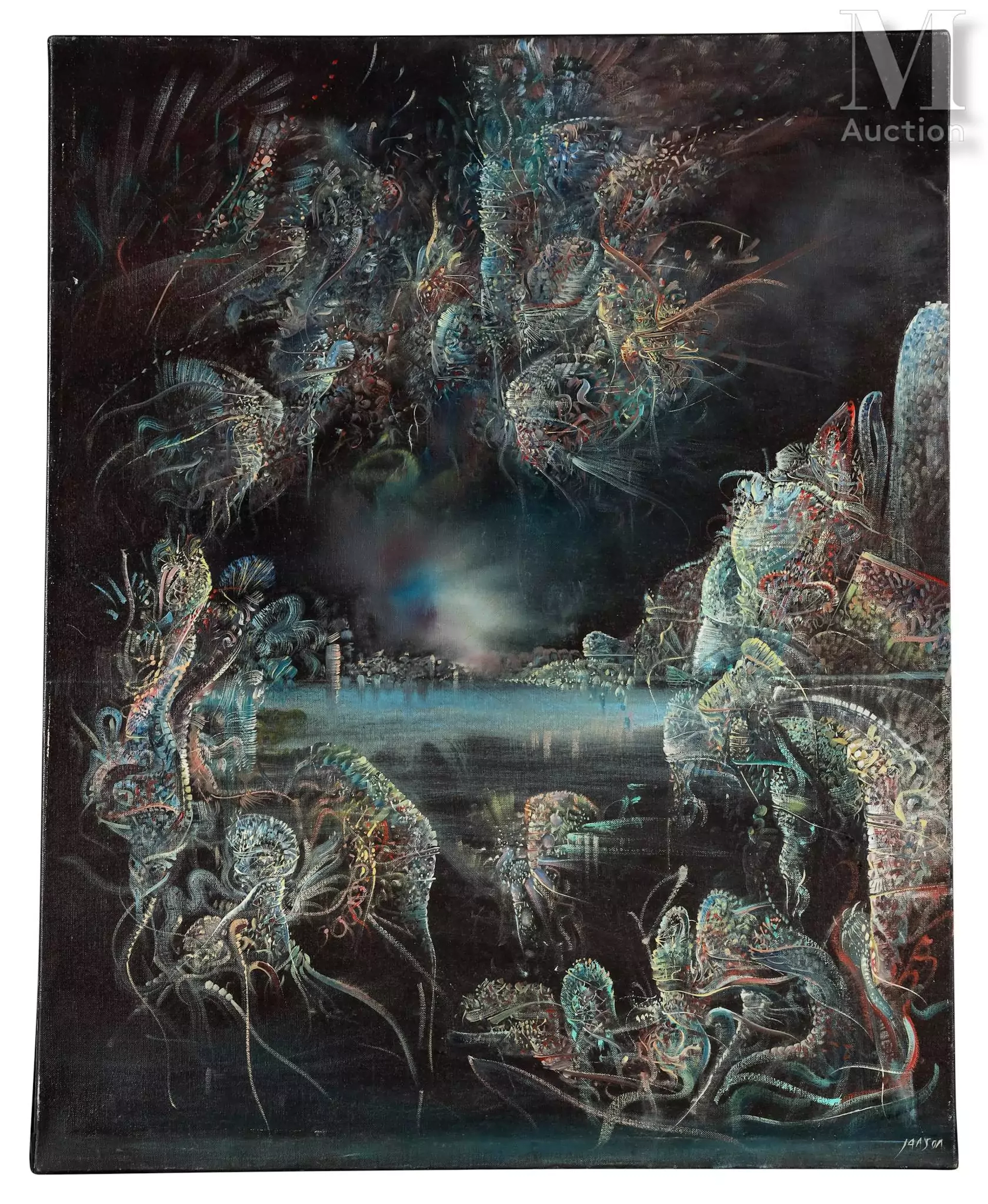 Marc JANSON (1930-2022) La nuit étend ses tentacules de pierre élastique