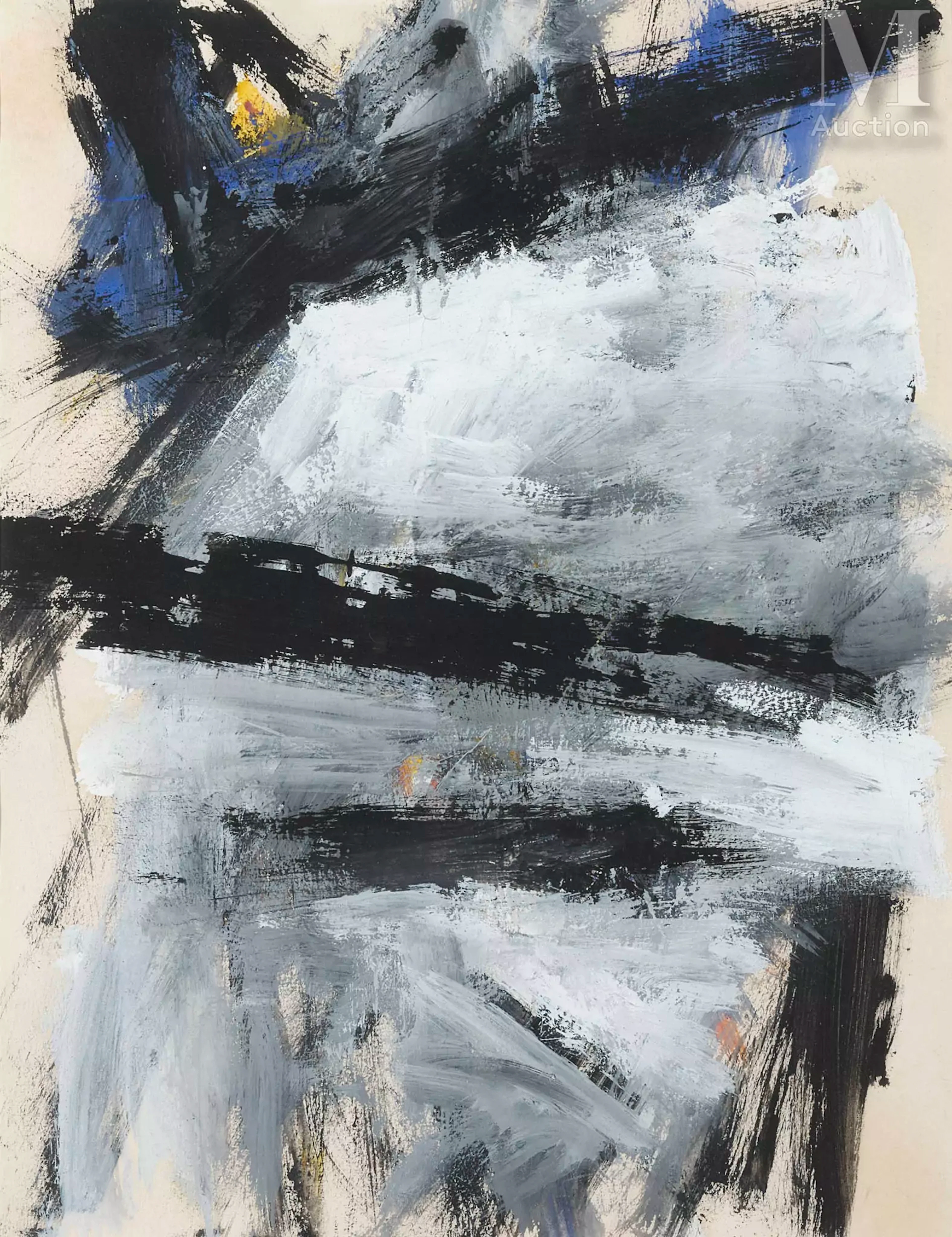 Ezechiel BAROUKH (Égypte, 1909-1984) Informel n°6