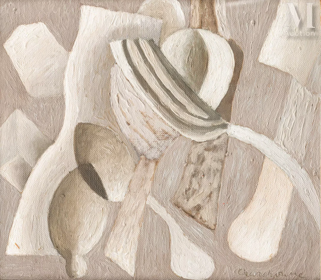 Serge CHARCHOUNE (1888-1975) Nature morte aux couverts