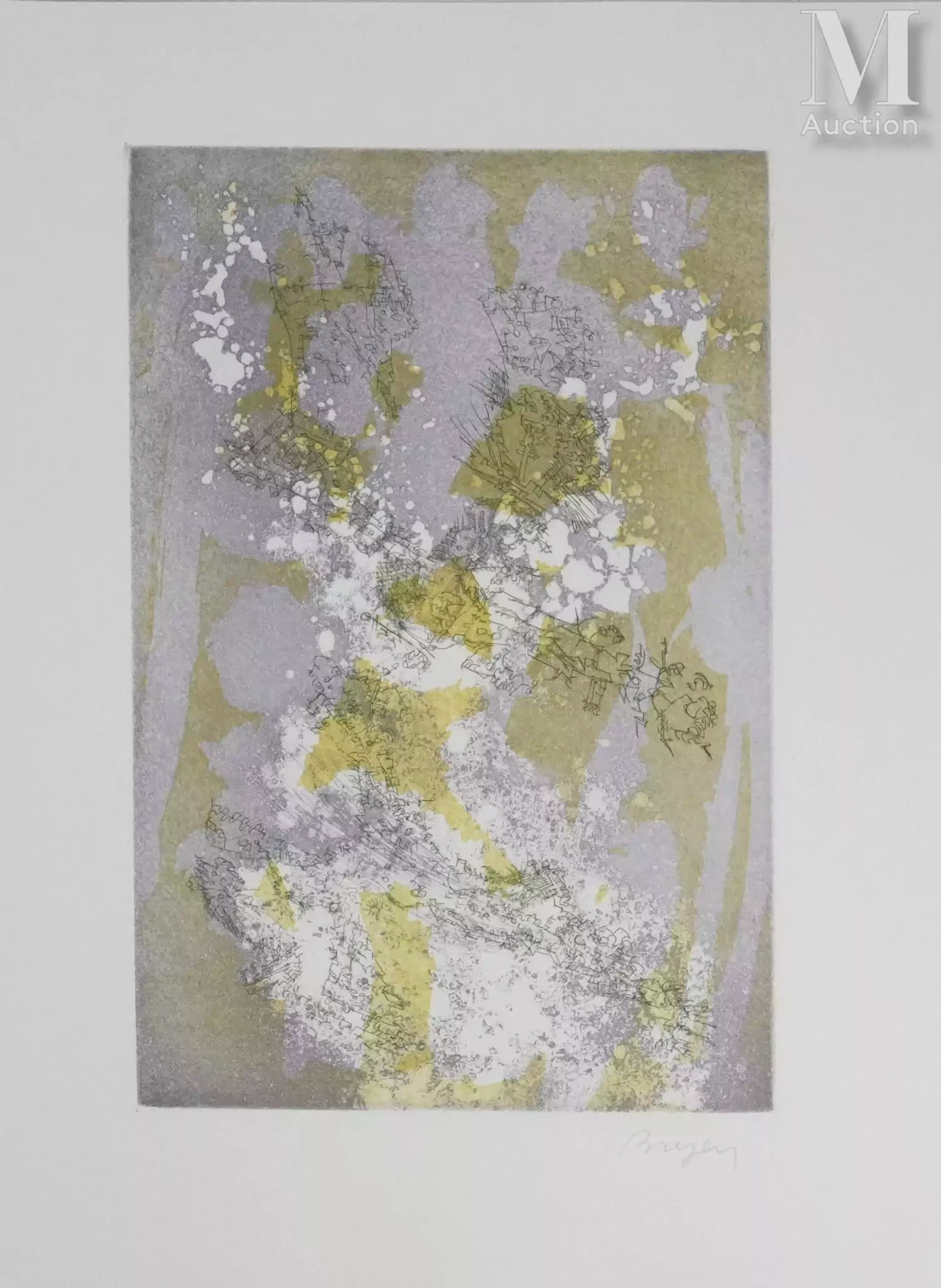 BRYEN Camille Lever de lune abstrait, 1974