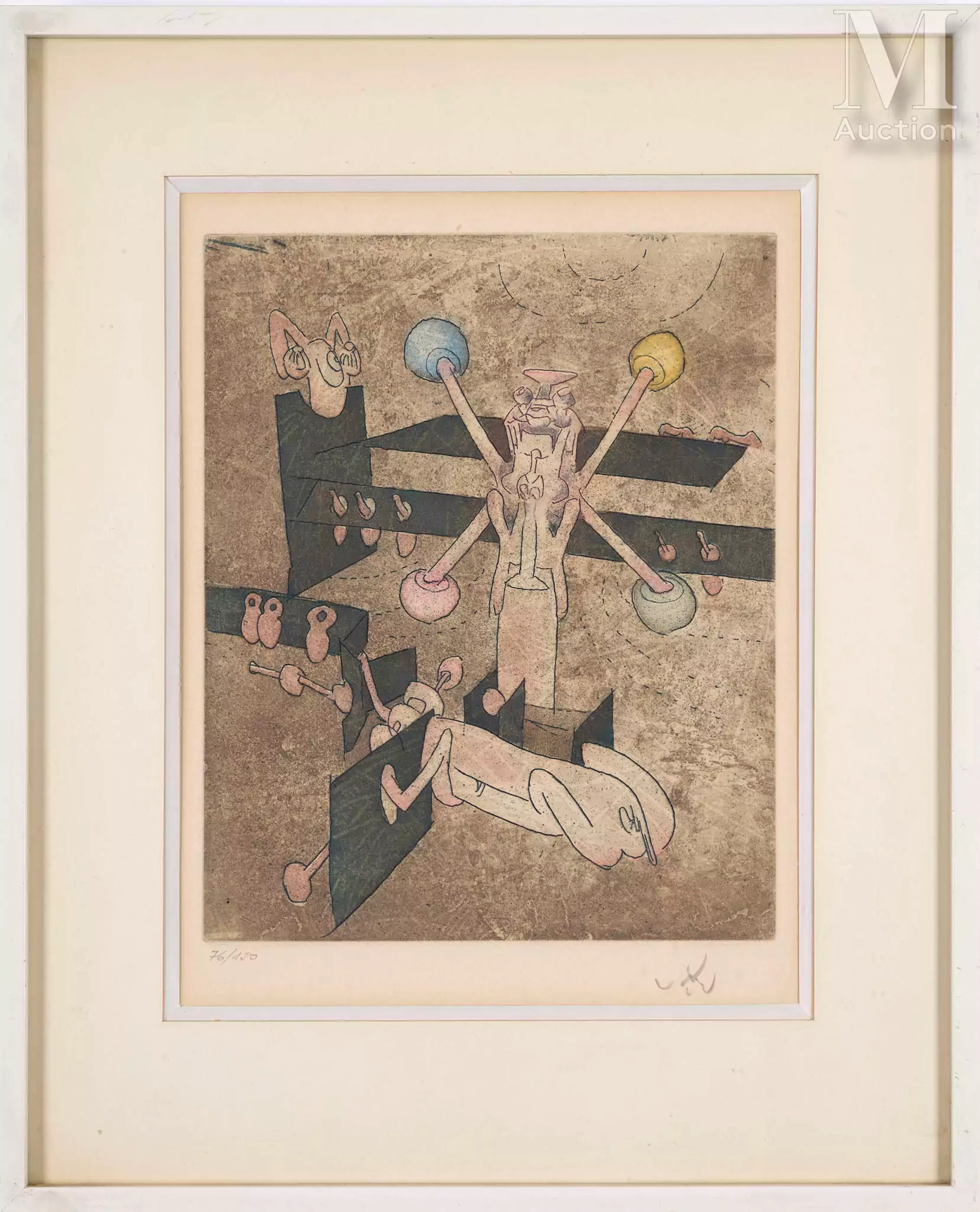 Roberto MATTA (1911-2002) Sur Matta, planche II, 1970