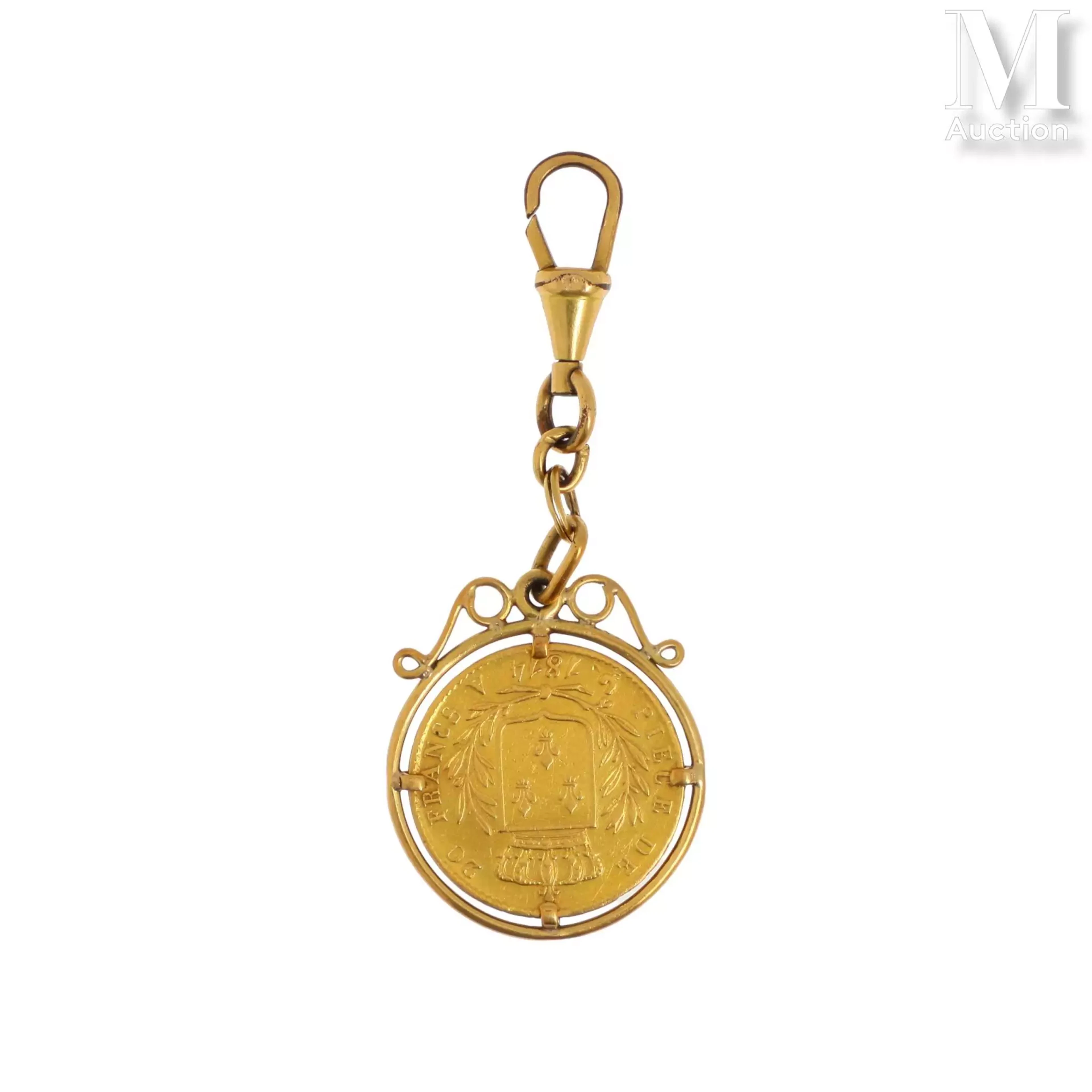 Pendentif pièce 20 FF or