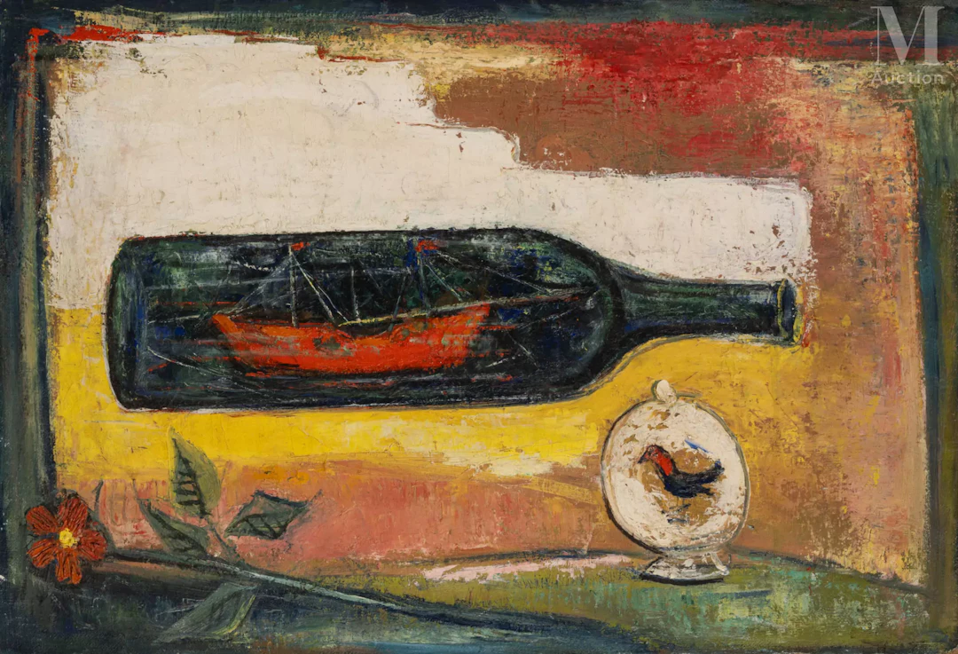 Marc STERLING (Prylouky 1895 - Paris 1976) Paris dans la bouteille