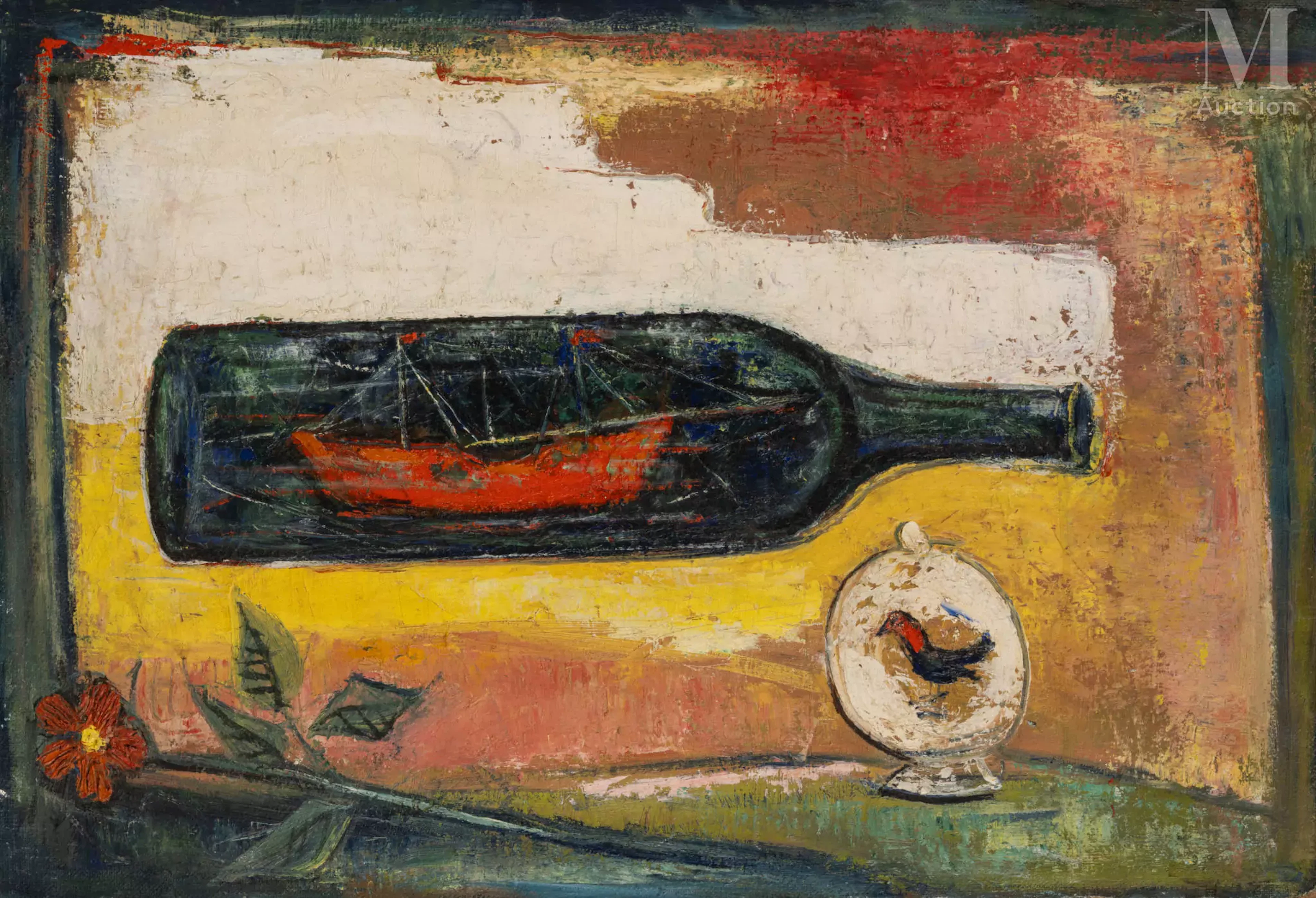Marc STERLING (Prylouky 1895 - Paris 1976) Paris dans la bouteille