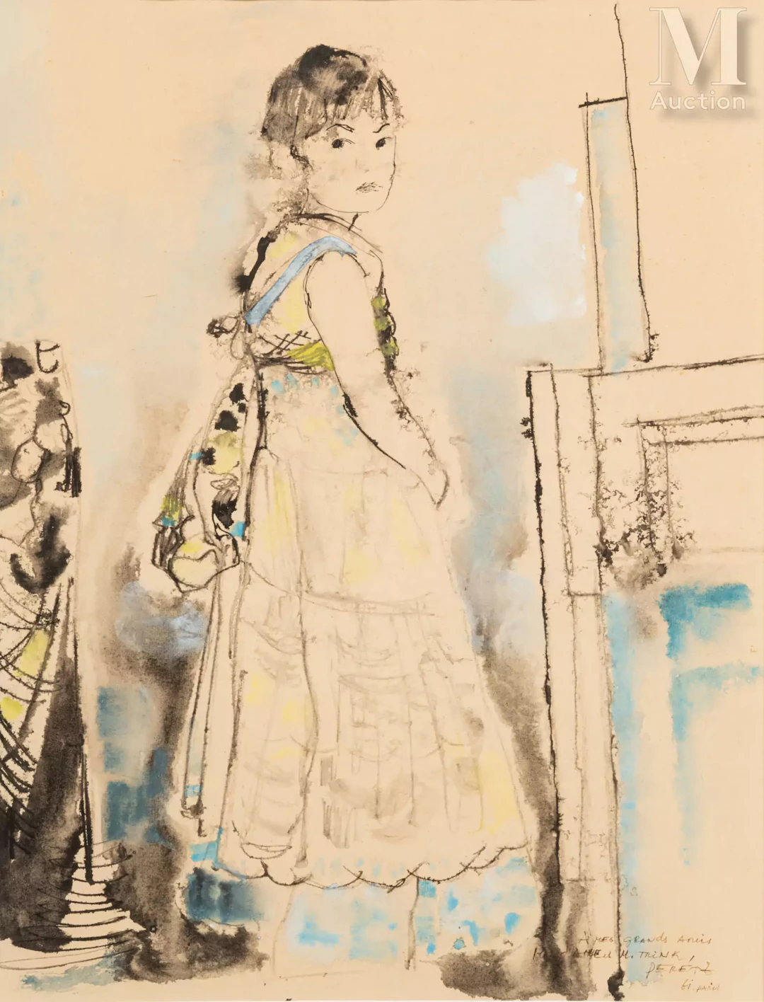 David PERETZ (Plovdiv 1906 - Paris 1982) Portrait de la fille de l'artiste