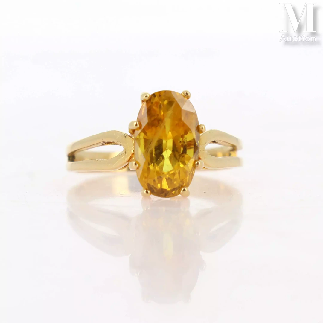 Bague saphir jaune
