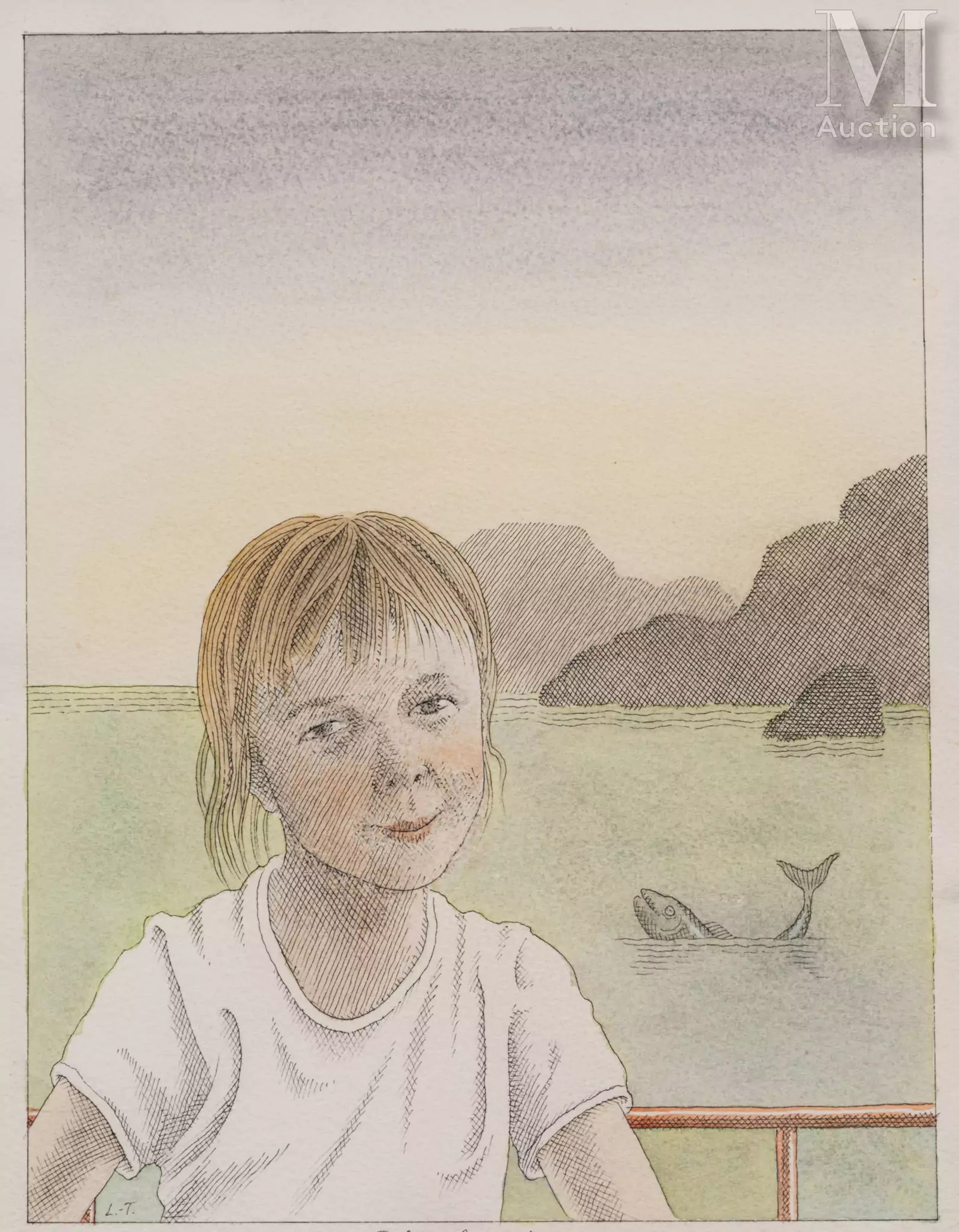 Ⓟ Pierre LE-TAN (1950-2019) "John's daughter"