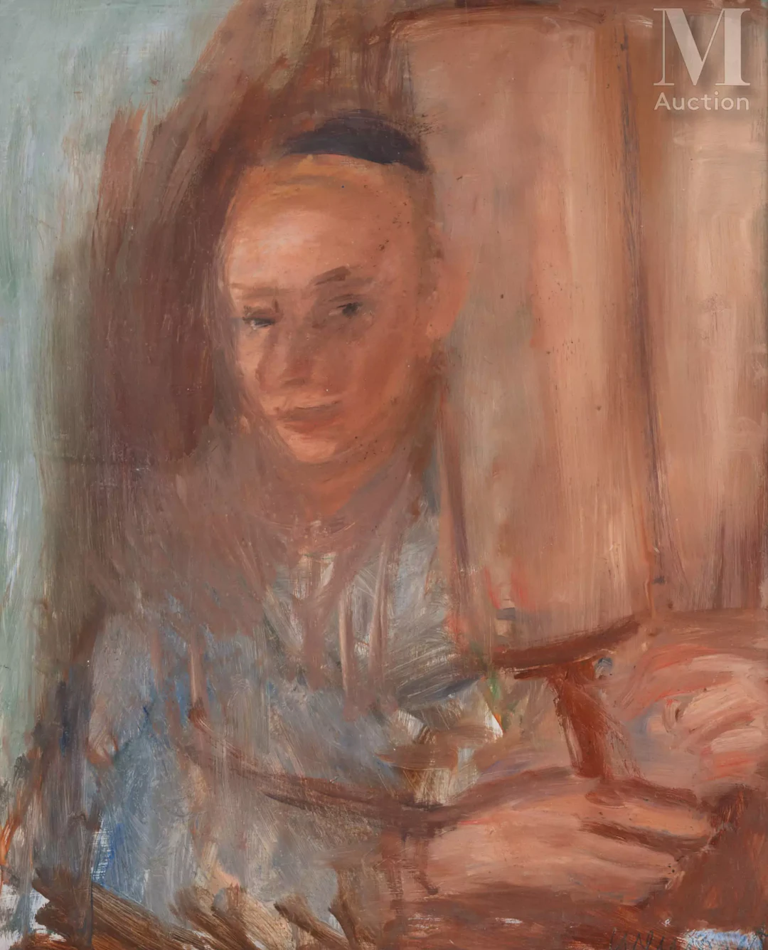 Joachim WEINGART (Drohobytch 1895- Auschwitz 1942) Autoportrait présumé