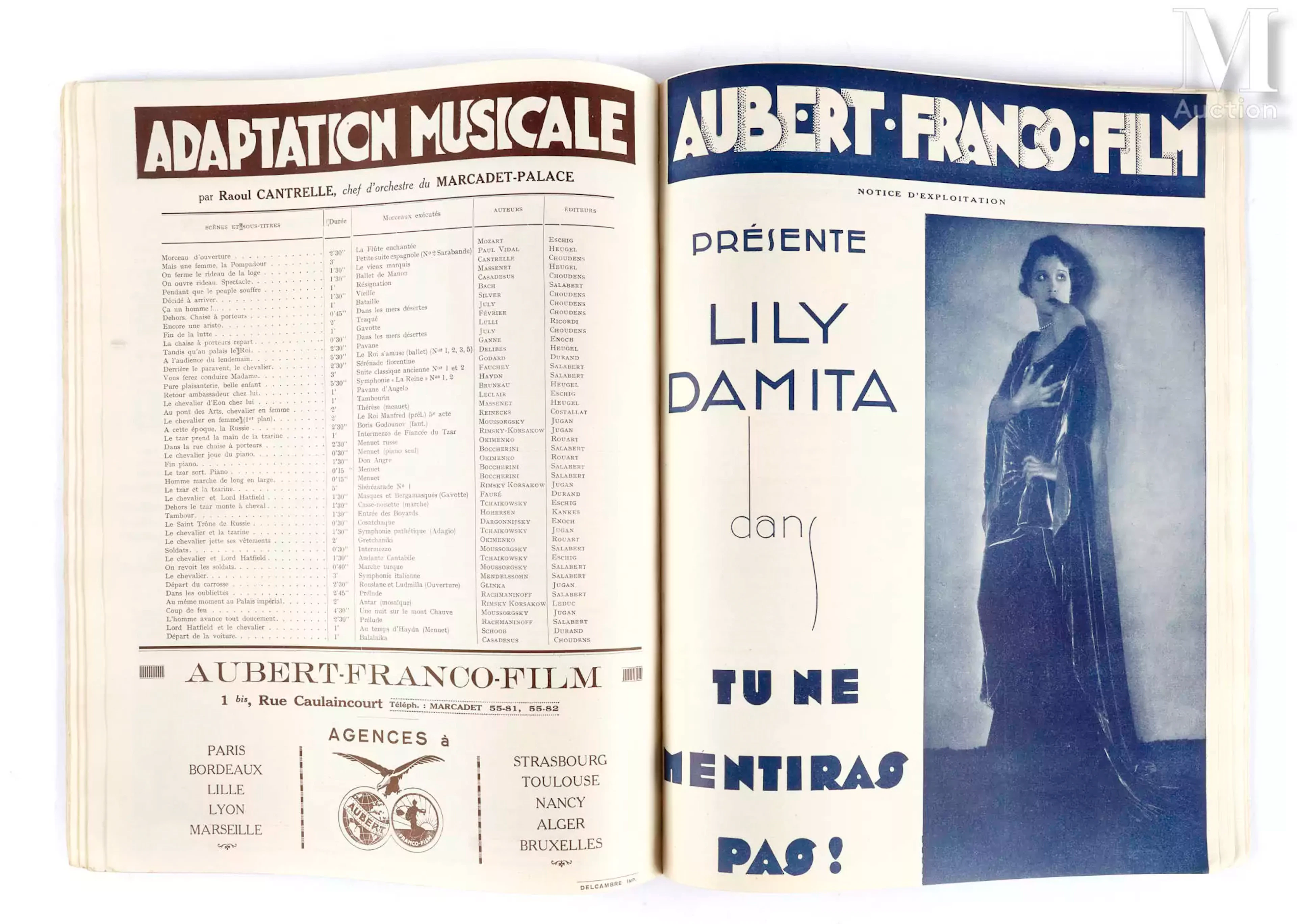 Productions AUBERT. FRANCO. FILMS 1929-1930