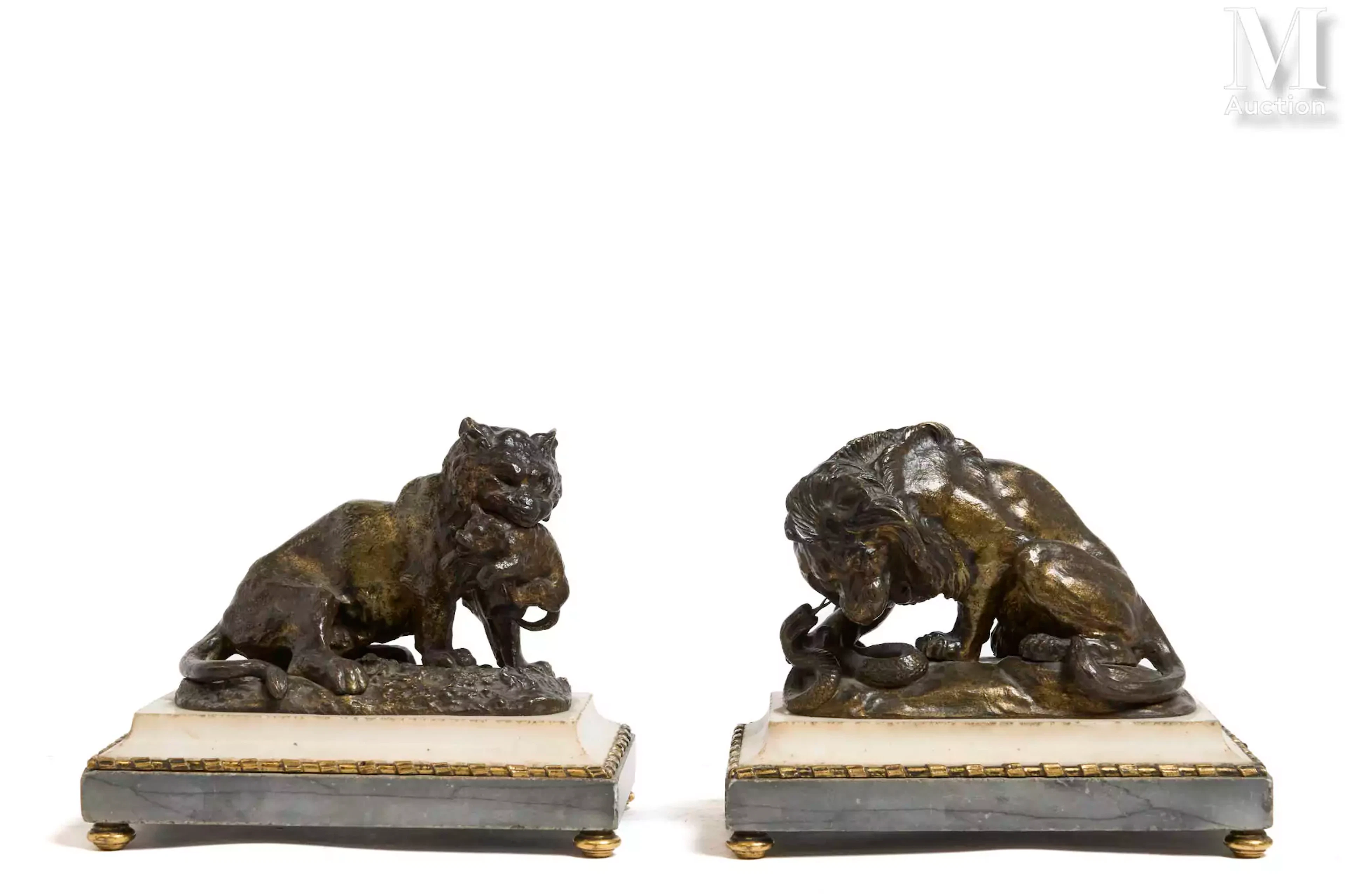 École FRANCAISE du XIXe siècle, un bronze d'après Antoine-Louis BARYE