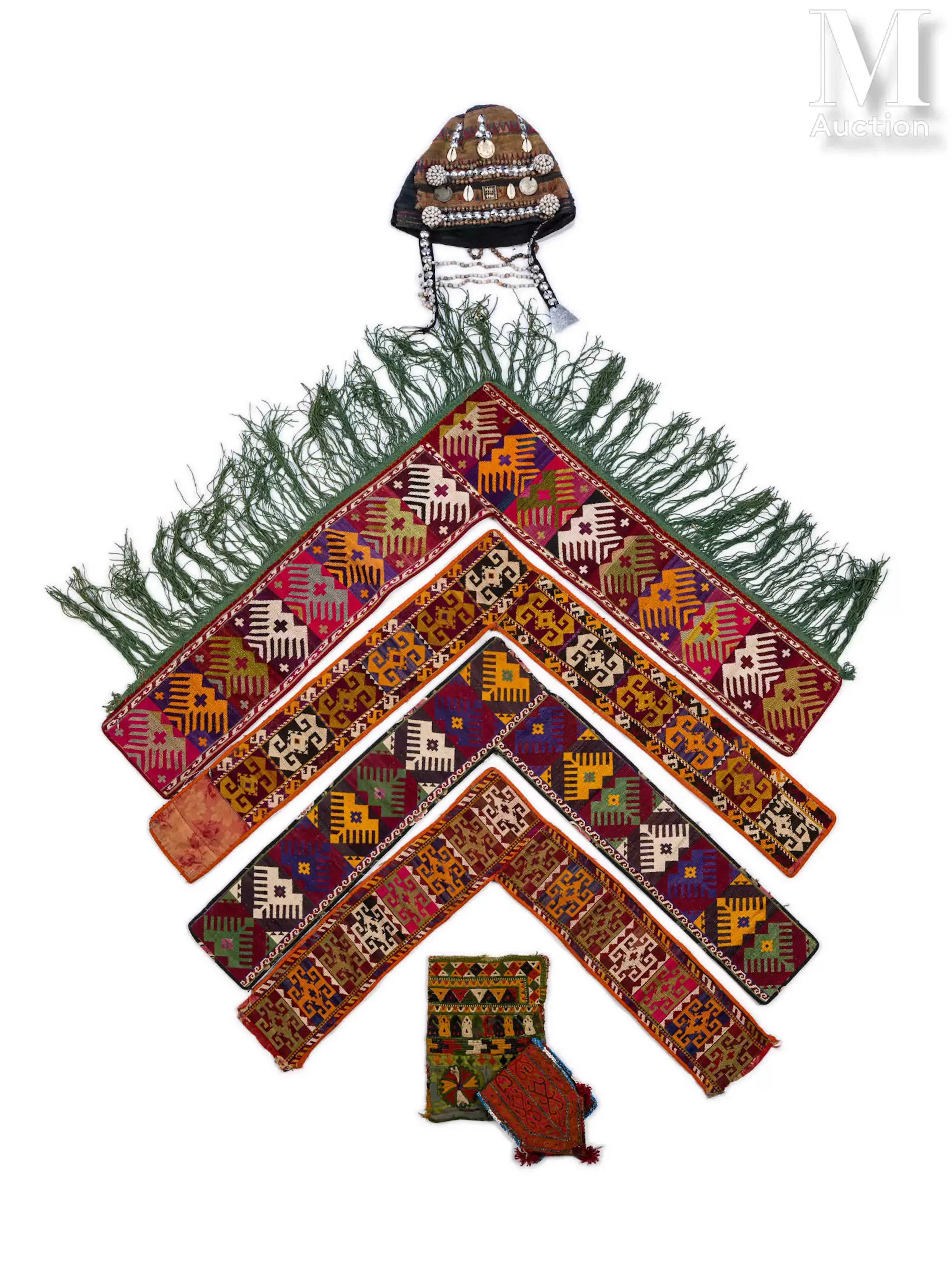 Ensemble de textiles lakai Asie centrale (Ouzbékistan/Tadjikistan)