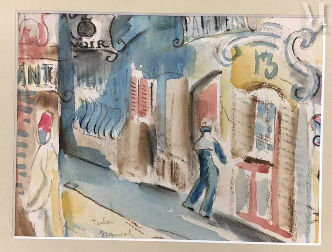 Charles GRANVAL (Actif au XIX ème et XX ème siècle) Rue du petit Chicago