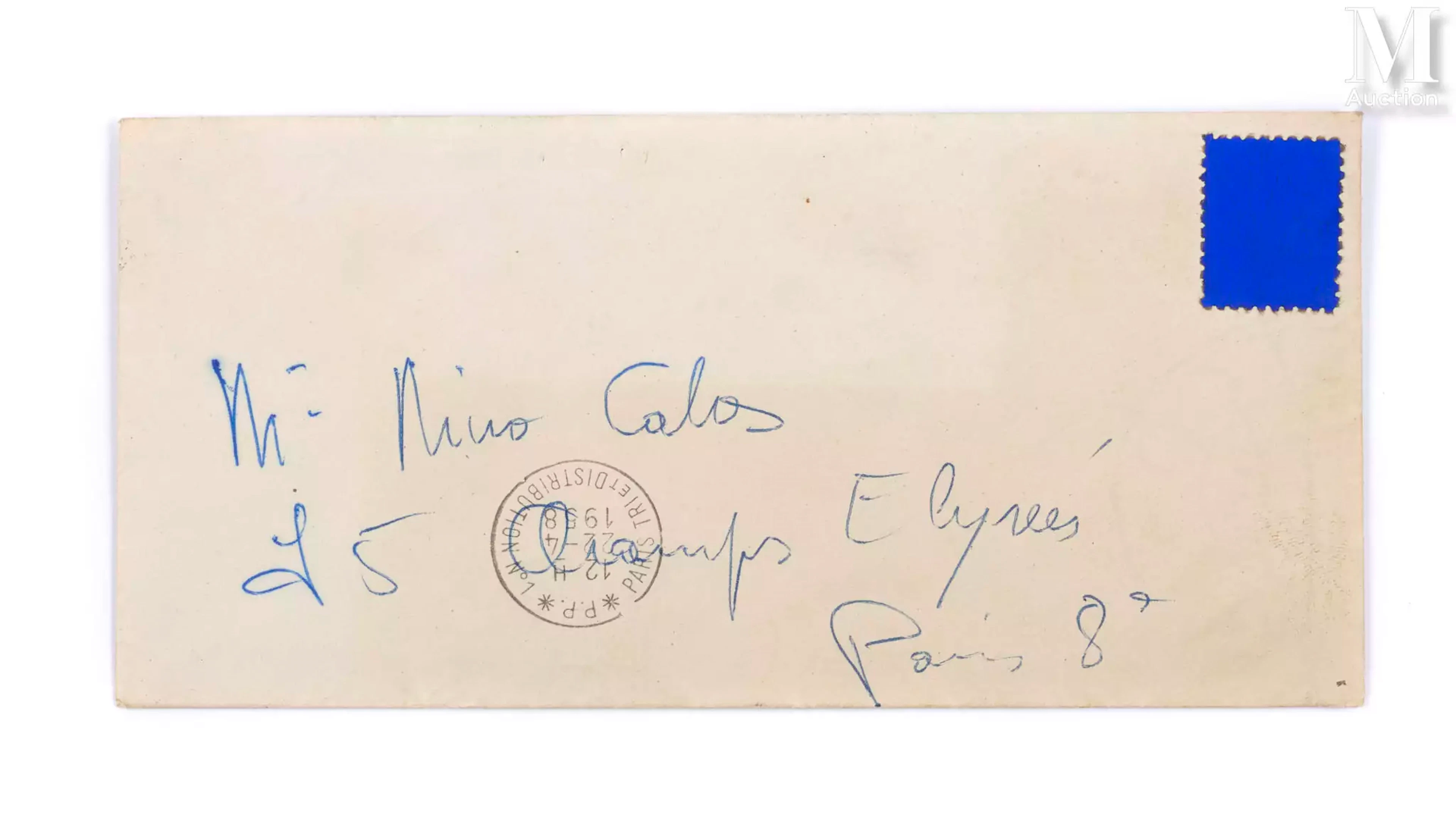 Yves KLEIN (1928-1962) Timbre IKB et invitations, 1957-1958