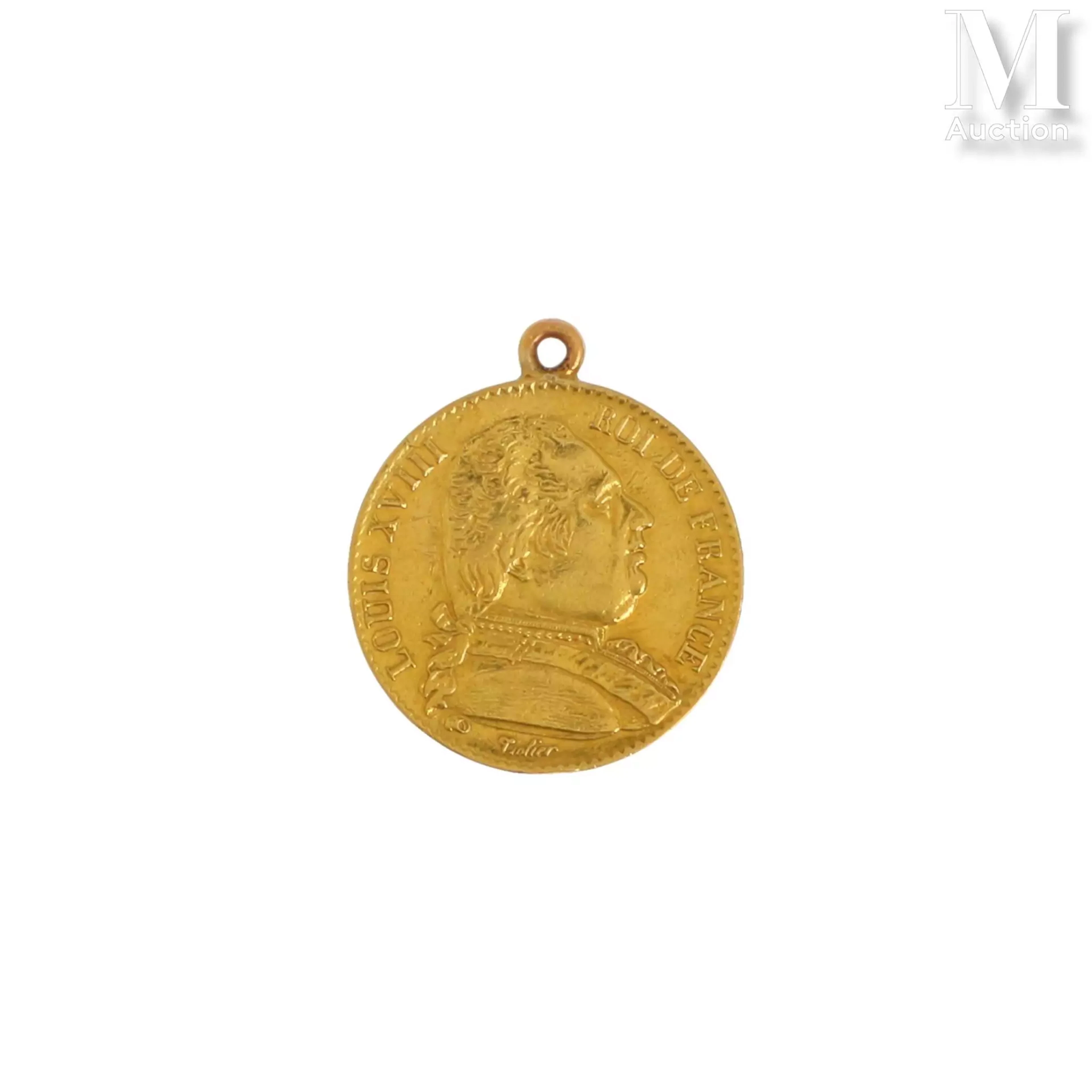 Pendentif pièce 20 FF or