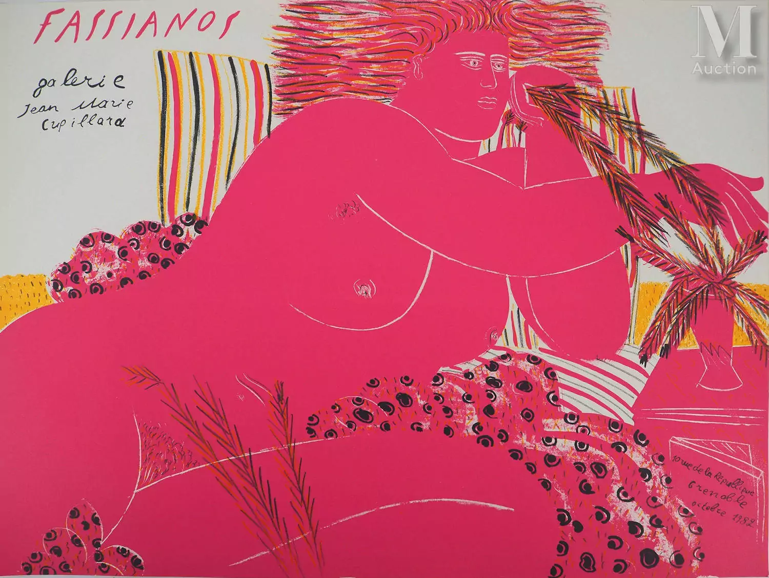 FASSIANOS Alekos (1935-2022) Nu rose aux épis de blés, 1982