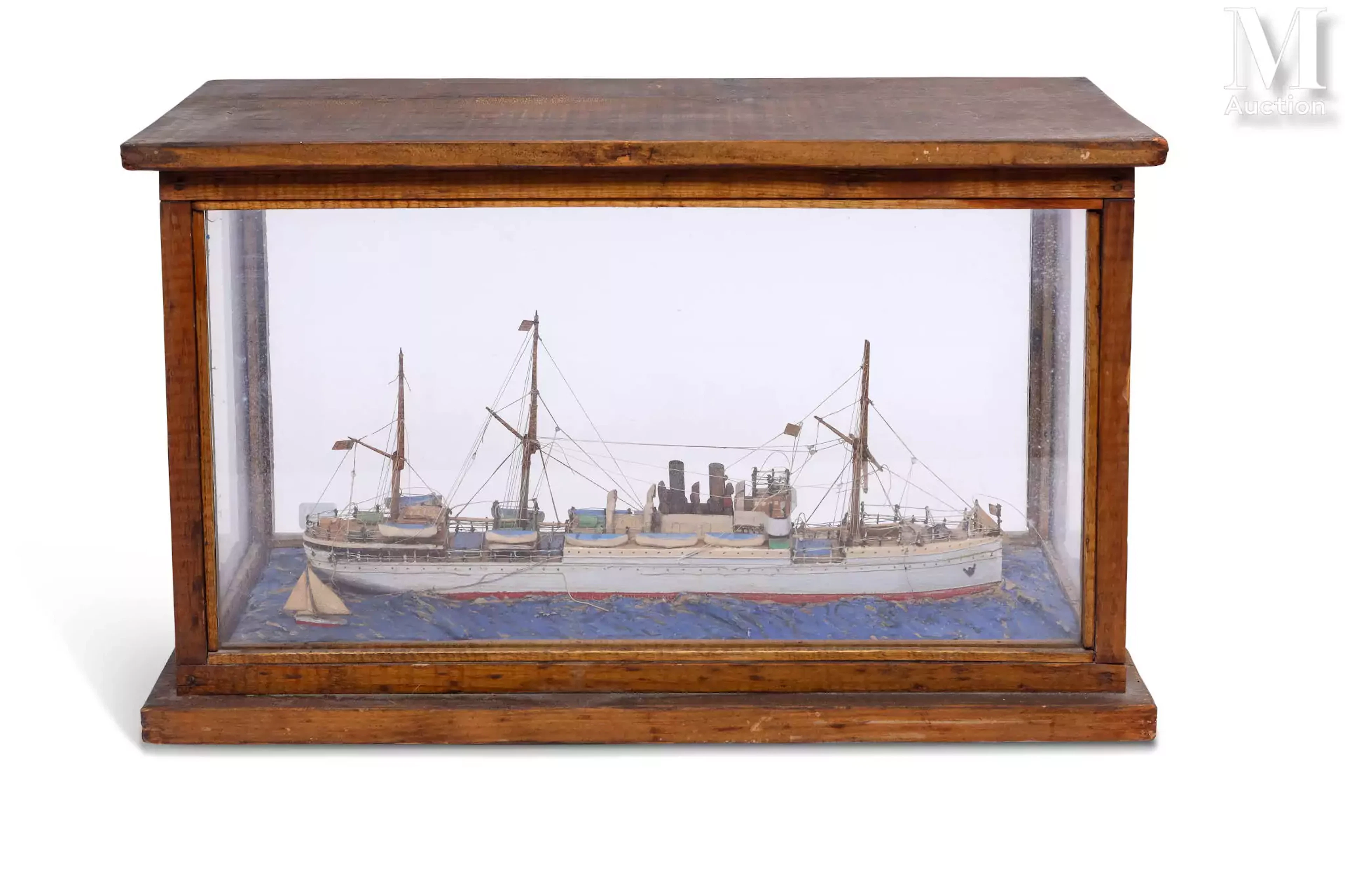 Diorama d’un paquebot mixte français des Messageries maritimes, fin XIXème