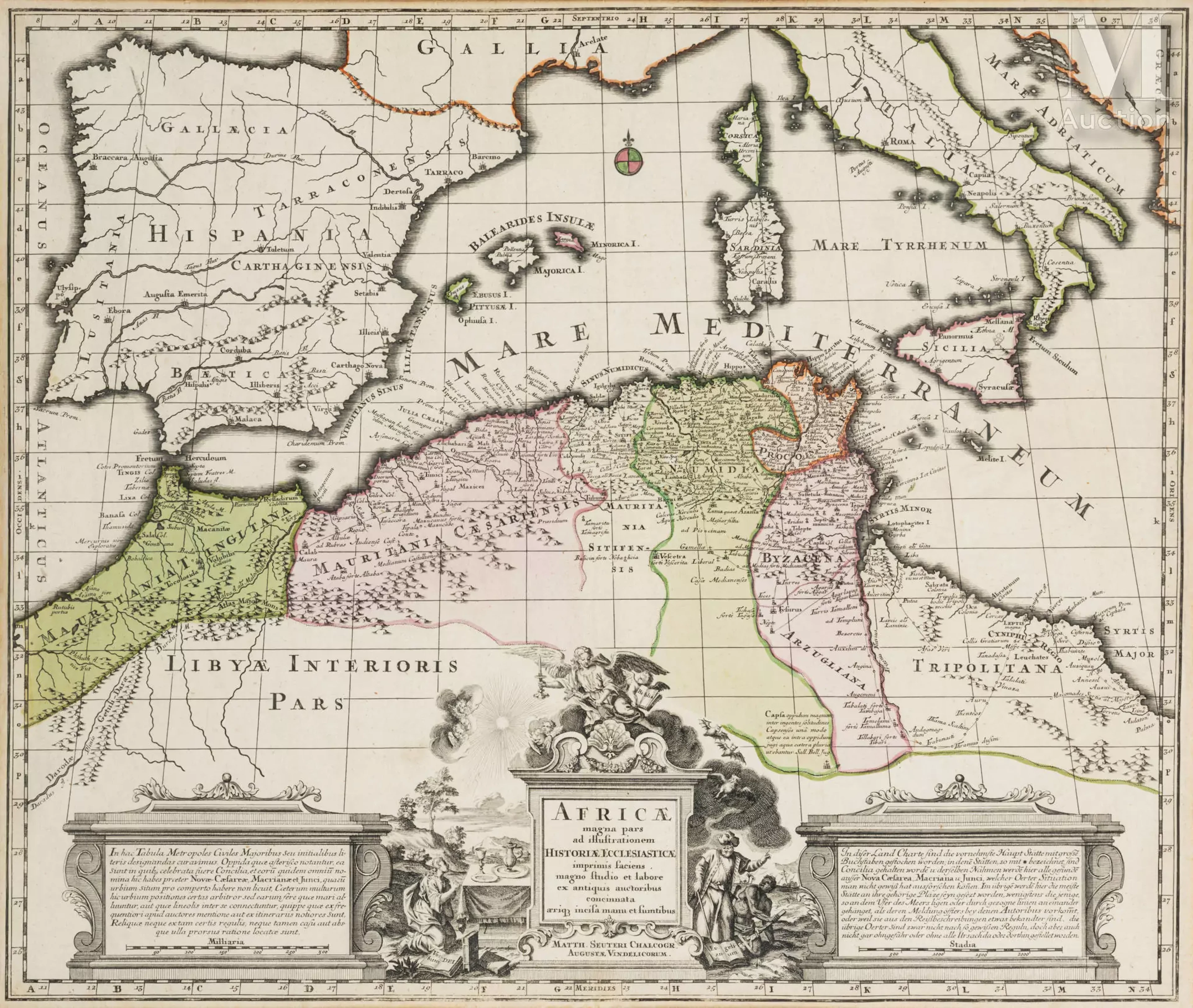 Carte d'Afrique du Nord (Africae magna pars ad illustrationem Historiae