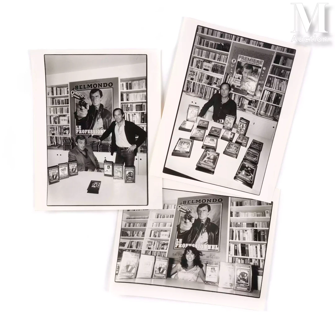 René CHATEAU et Jean-Paul BELMONDO Séance de photos promotionnelles