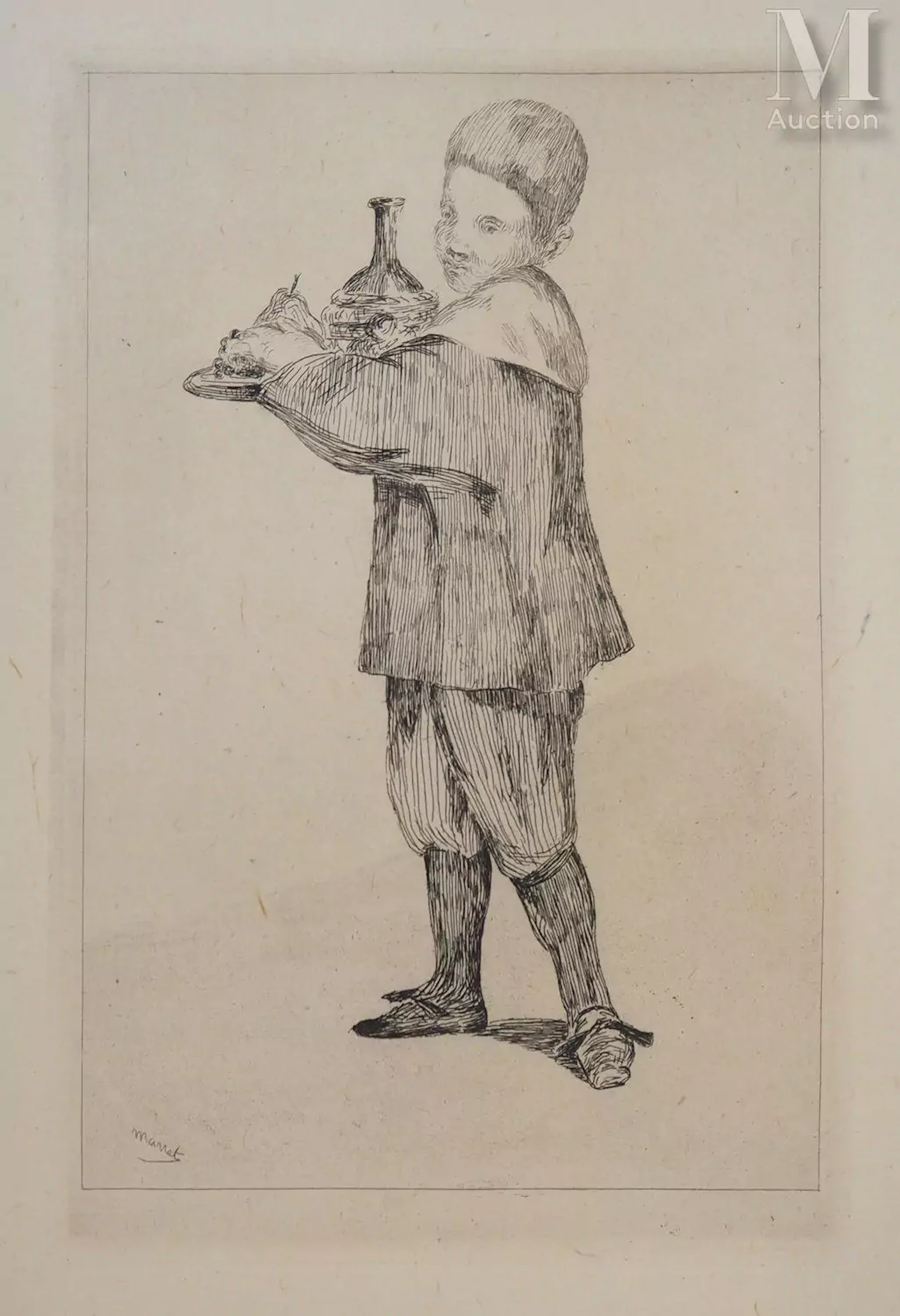 MANET Edouard Enfant portant un plateau, 1861