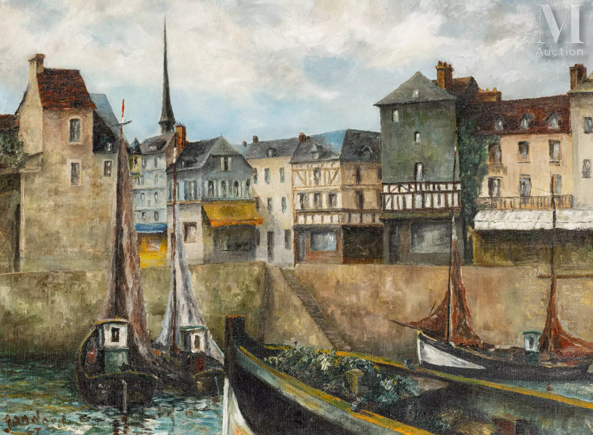 Ecole FRANCAISE du XX ème siècle Port d'Honfleur